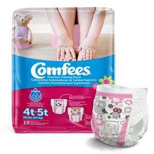 Comfees Girls' Potty Training Pants - Size 4T/5T - Soft, Absorbent & Leak-Proof - Perfect for Daytime & Nighttime Potty Training