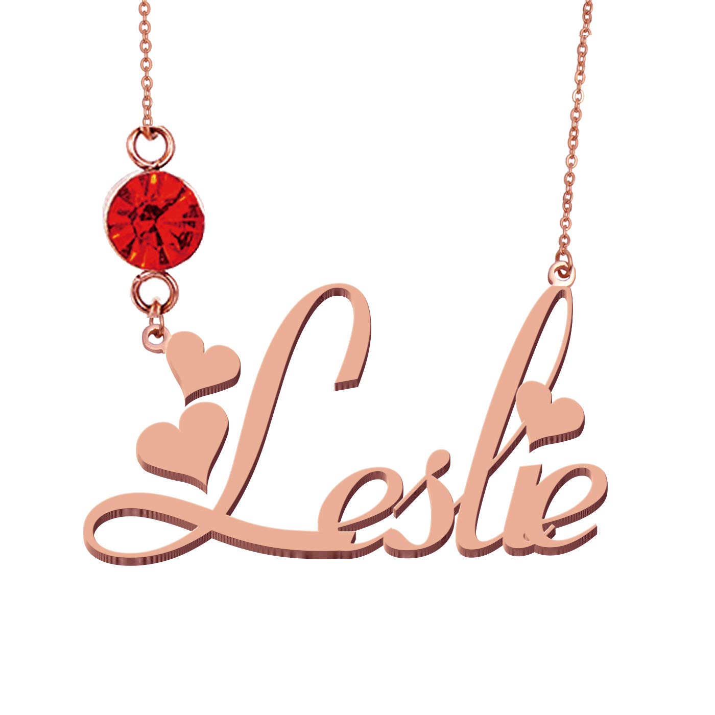 Personalized Name Necklace with Birthstone - Custom Engraved Jewelry Gift for Women, Mom, Wife - Perfect for Birthday, Anniversary, Valentine's Day