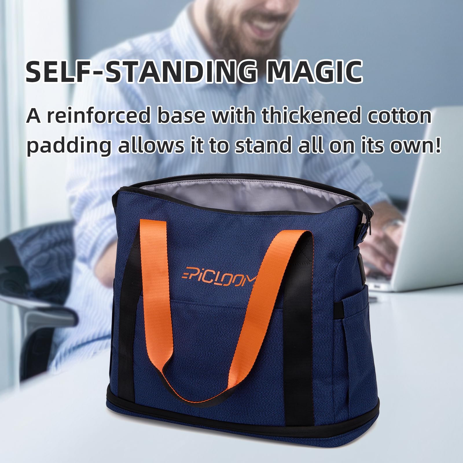 Stylish Durable Tote Bag for Men & Women - 15.6 Inch Laptop Travel Duffel Bag with USB Charging Port - Perfect for Work, Gym, Overnight Trips & Weekend Getaways