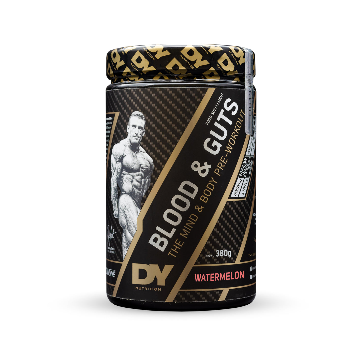 Dorian Yates DY Nutrition Blood And Guts Pre-Workout Supplement - 380g for Muscle Growth & Energy Boost | Perfect for Intense Training & Bodybuilding Workouts