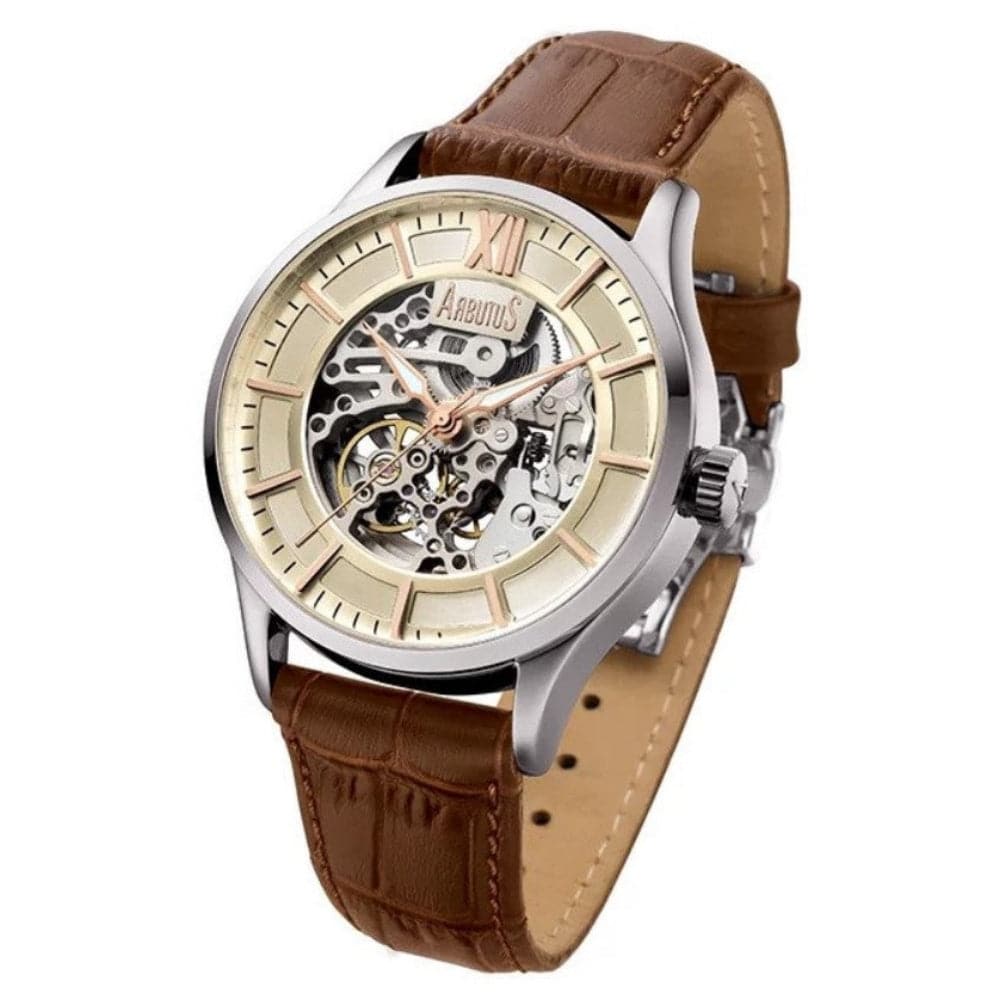 ARBUTUS AR901SIF Men's Analog Quartz Watch - Stylish Stainless Steel Dress Watch for Business, Casual & Formal Occasions