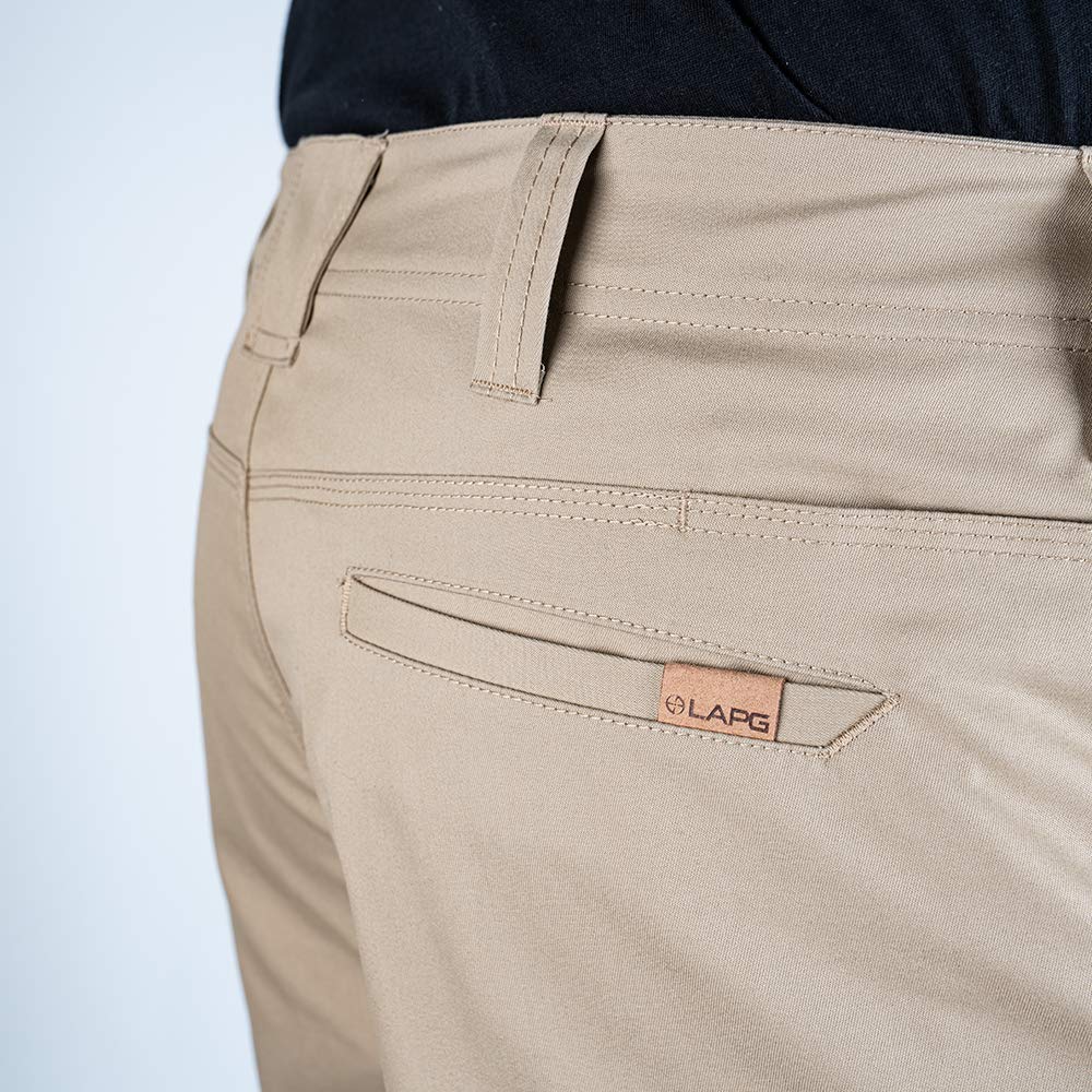 LAPG Terrain Flex Straight Fit Men's Chino Pants - Stretch Comfort Casual Khaki Pants for Men | Perfect for Office, Travel & Outdoor Activities
