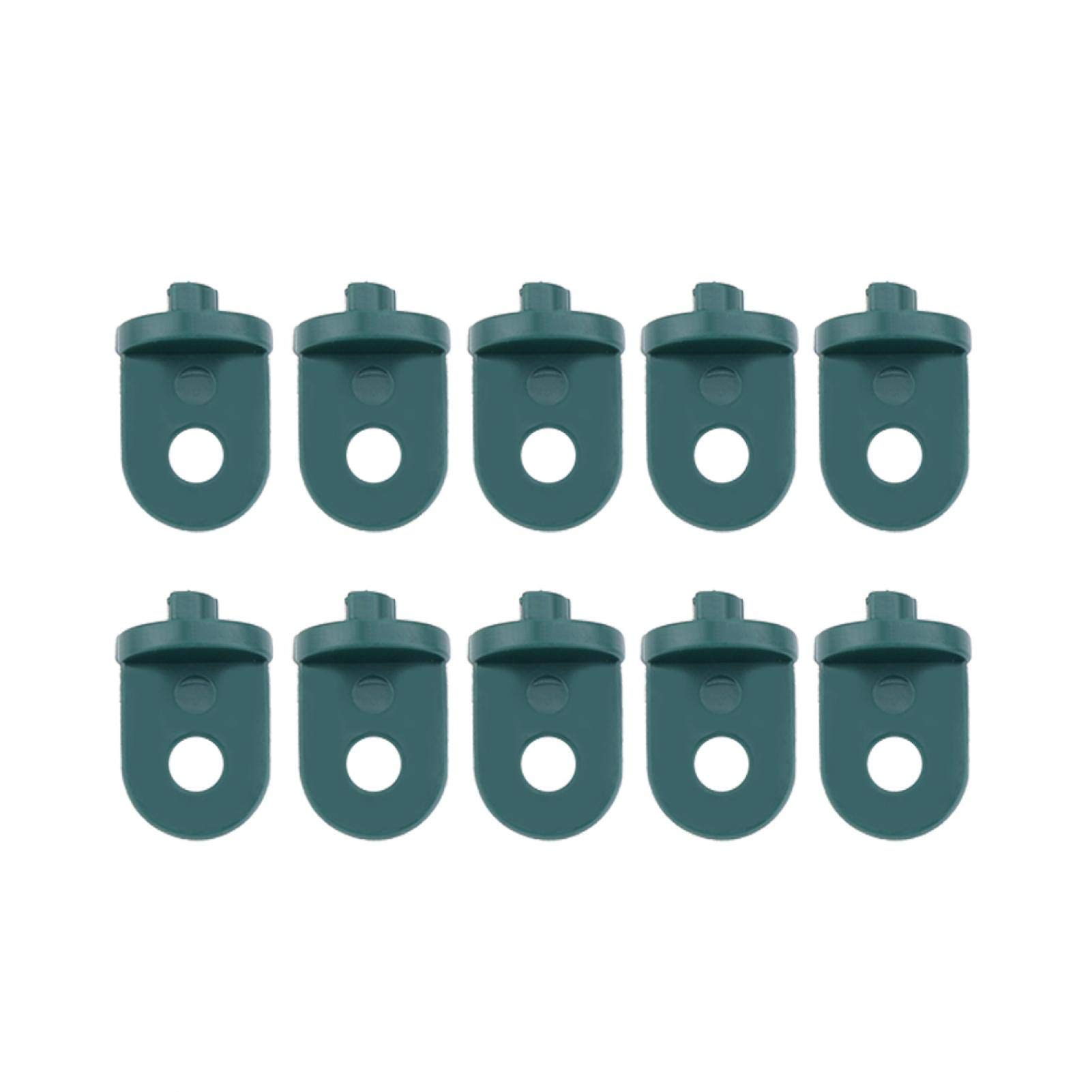 Tyenaza Plastic Greenhouse Hooks - Heavy Duty Plant Hanger Clips Set for Flowers, Vines & Pots | Durable Greenhouse Accessories & Hanging Tools (Green) | Perfect for Indoor/Outdoor Gardens, Greenhouses & Vertical Planting