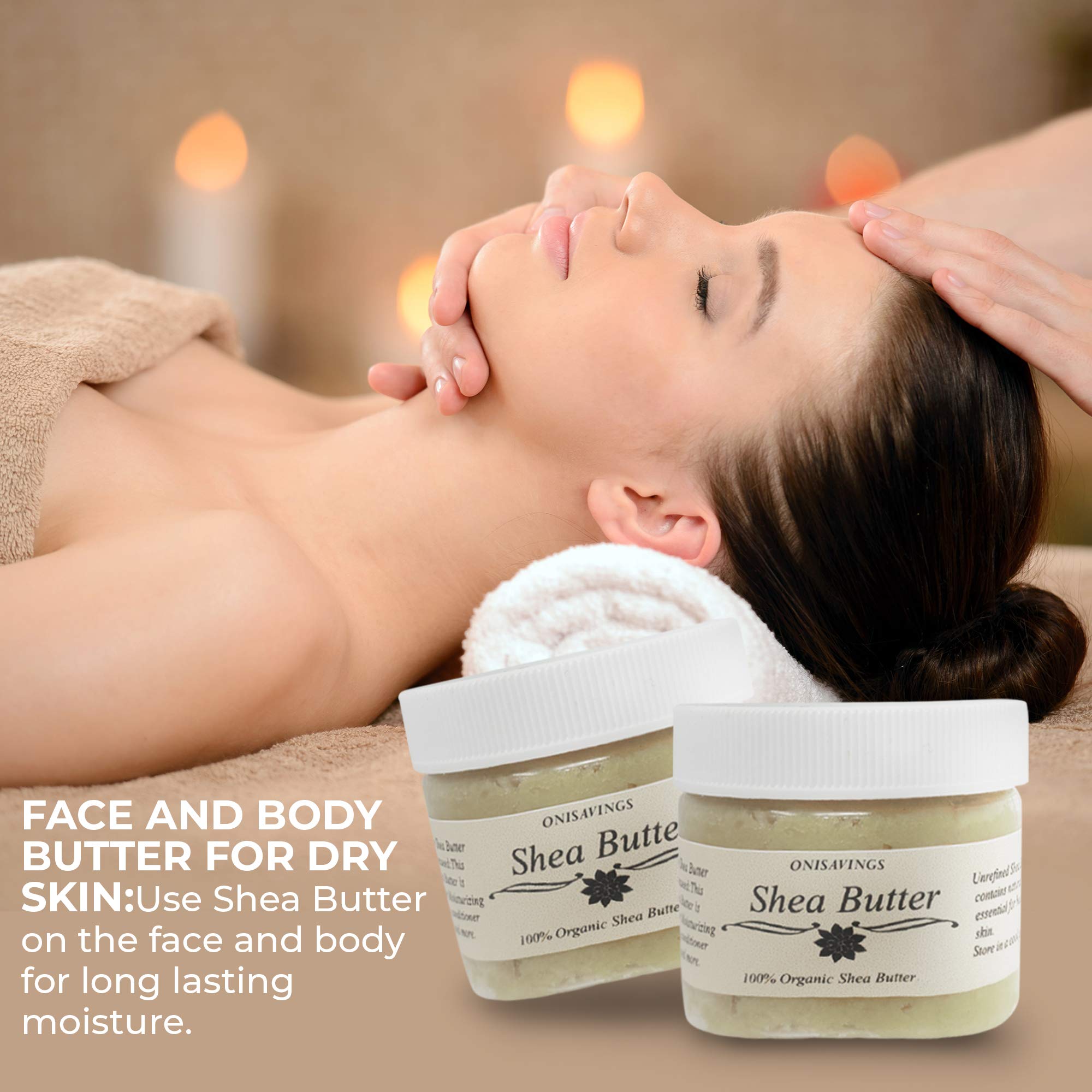Organic Raw Unrefined African Shea Butter Cream - 100% Pure Natural Moisturizer for Face, Body & Hair - Treats Dry Skin, Eczema & Stretch Marks - Travel Size 4oz - Perfect for Daily Skincare, DIY Beauty Recipes & On-the-Go Hydration