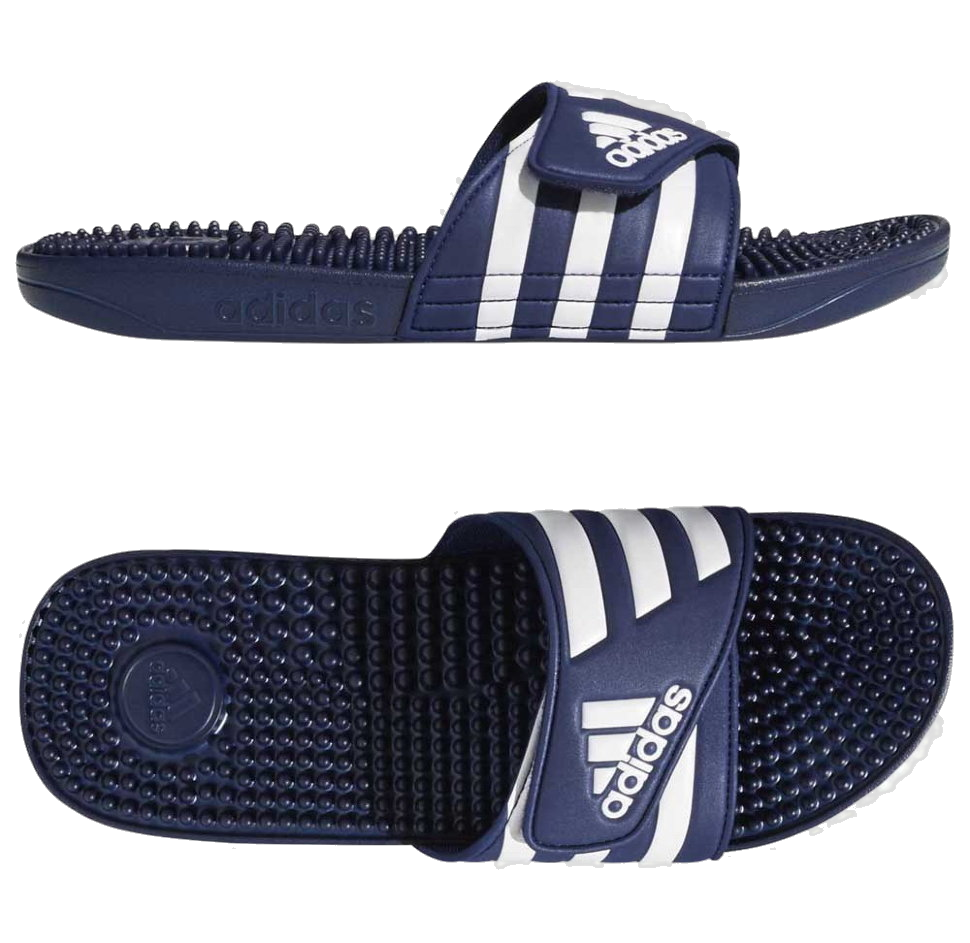 Adidas Men's Adissage Slides - Comfortable Sandals for Men, Dark Blue/Cloud White/Dark Blue | Perfect for Pool, Beach, Gym & Casual Wear