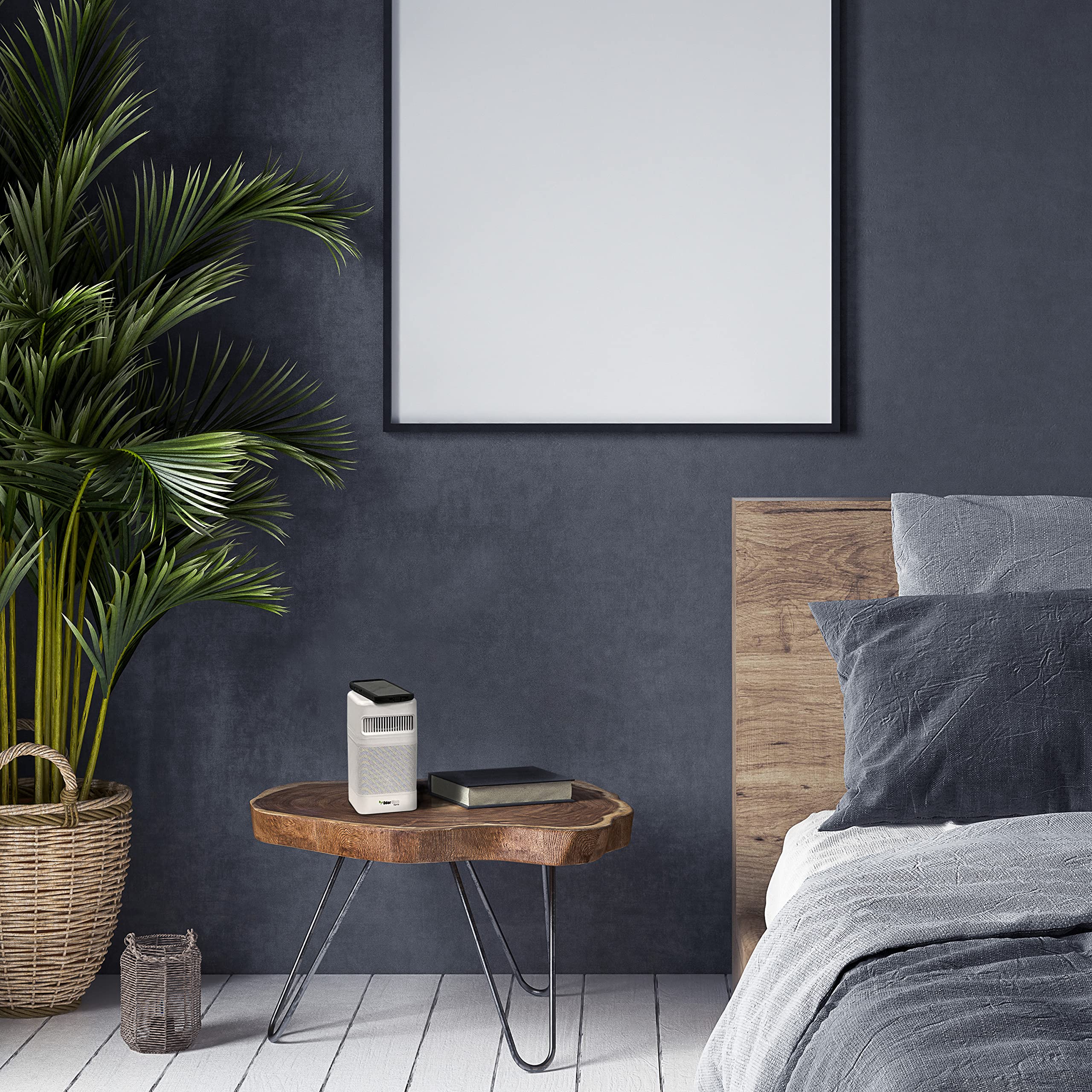 OdorStop OSAP2W HEPA Air Purifier for Home & Office - Covers 300 sq ft, USB Charger, White - Perfect for Bedrooms, Living Rooms & Small Spaces