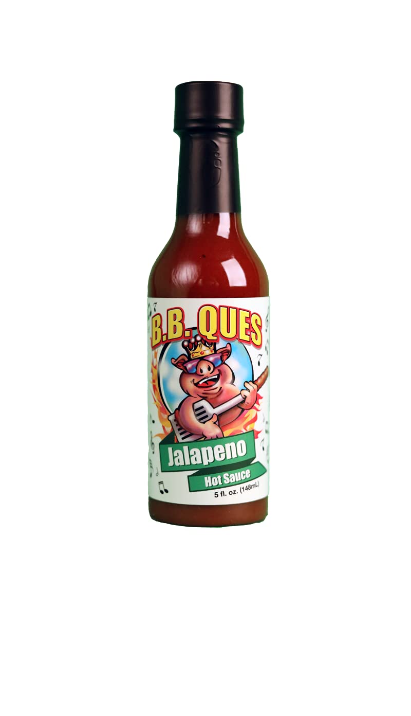 B.B. Ques Jalapeno Hot Sauce - 5 oz Bottle | Spicy Mexican Pepper Sauce for Tacos, Nachos & Grilling | Authentic Flavor Enhancer