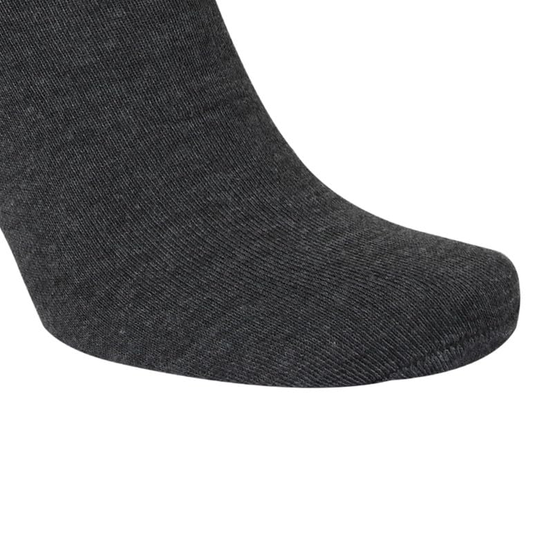 Bizala Grey & White Striped Wool School Socks for Boys & Girls (5 Pairs) - Warm Calf-Length Winter Socks for Kids' Uniforms & Daily Wear