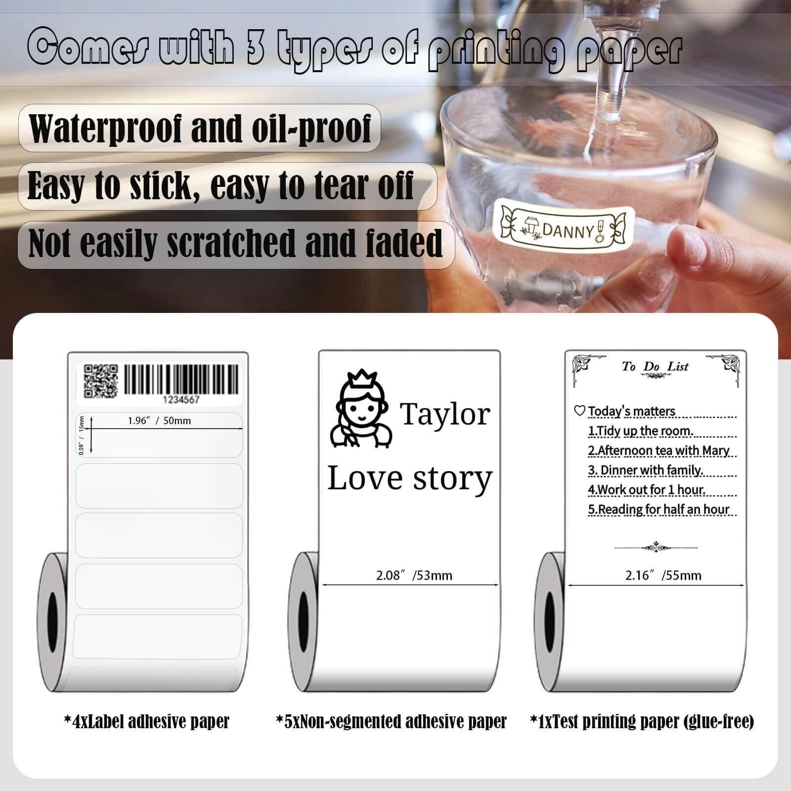 C22 Portable Bluetooth Label Maker Machine with 10 Roll Labels - Wireless Handheld Sticker Printer for Office, Home & Kitchen Organization - Perfect for Pantry, Filing & Storage Labeling