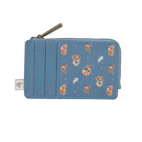 Wrendale Designs Cow Print Card Holder & Coin Purse - Stylish Leather Wallet for Women | Perfect for Credit Cards, Cash, and Everyday Use