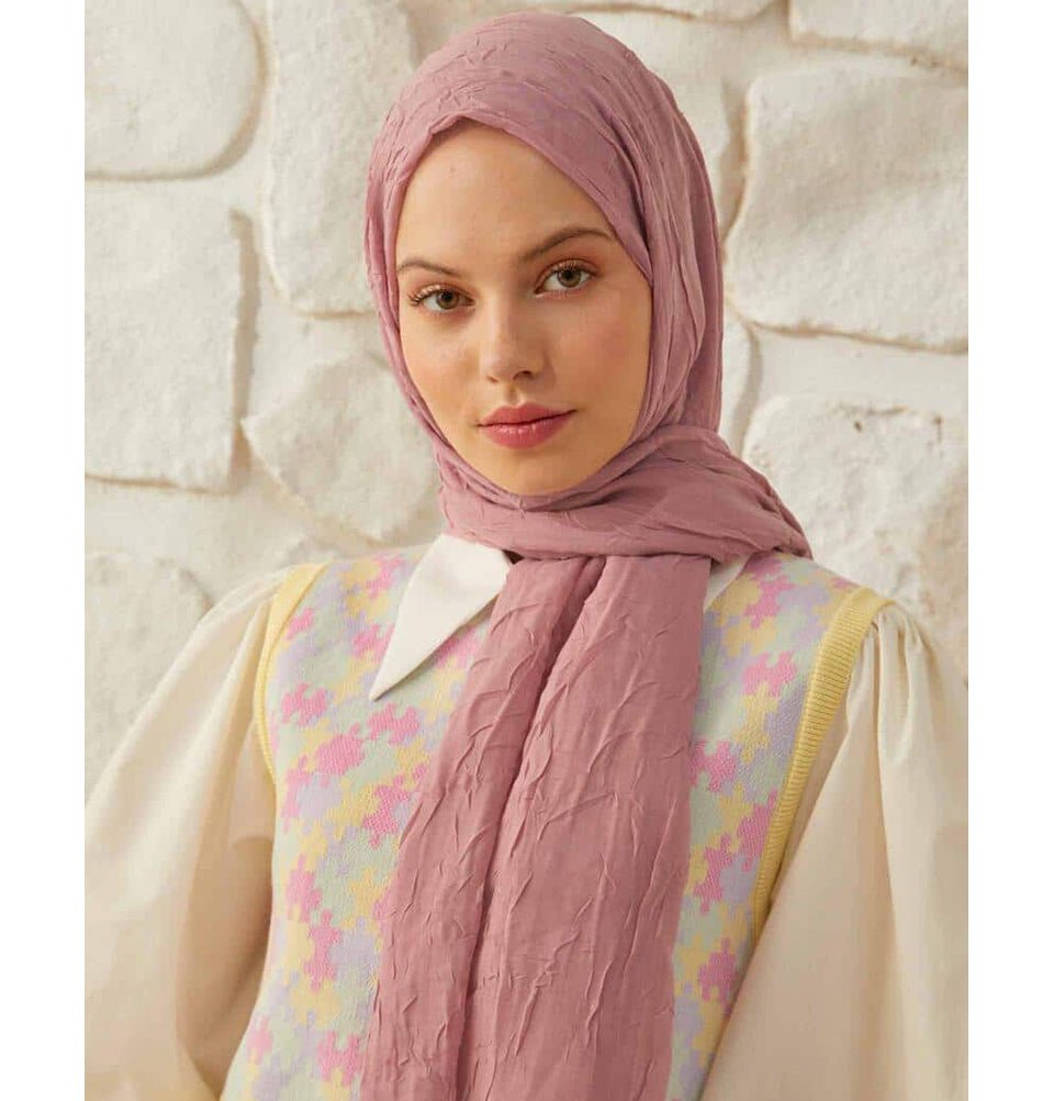 Soft Pink Bamboo Viscose Summer Hijab Shawl - Breathable & Lightweight Scarf for Women - Perfect for Beach, Travel & Everyday Wear