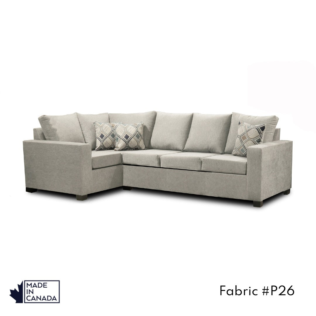 Canadian Made 3 x 1 Sectional Sofa with LHF/RHF Configurations & 17 Color Options - Perfect for Living Rooms, Apartments & Home Theaters