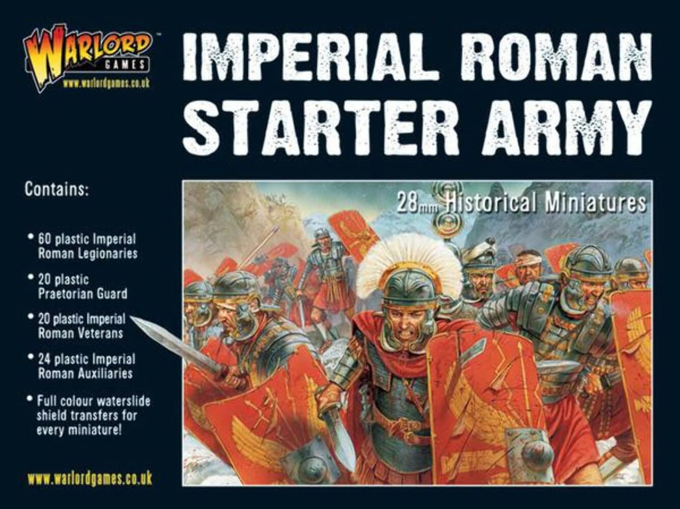 Imperial Roman Starter Army Miniatures Set - 28mm Historical Wargaming Figures for Tabletop Battles & Diorama Displays