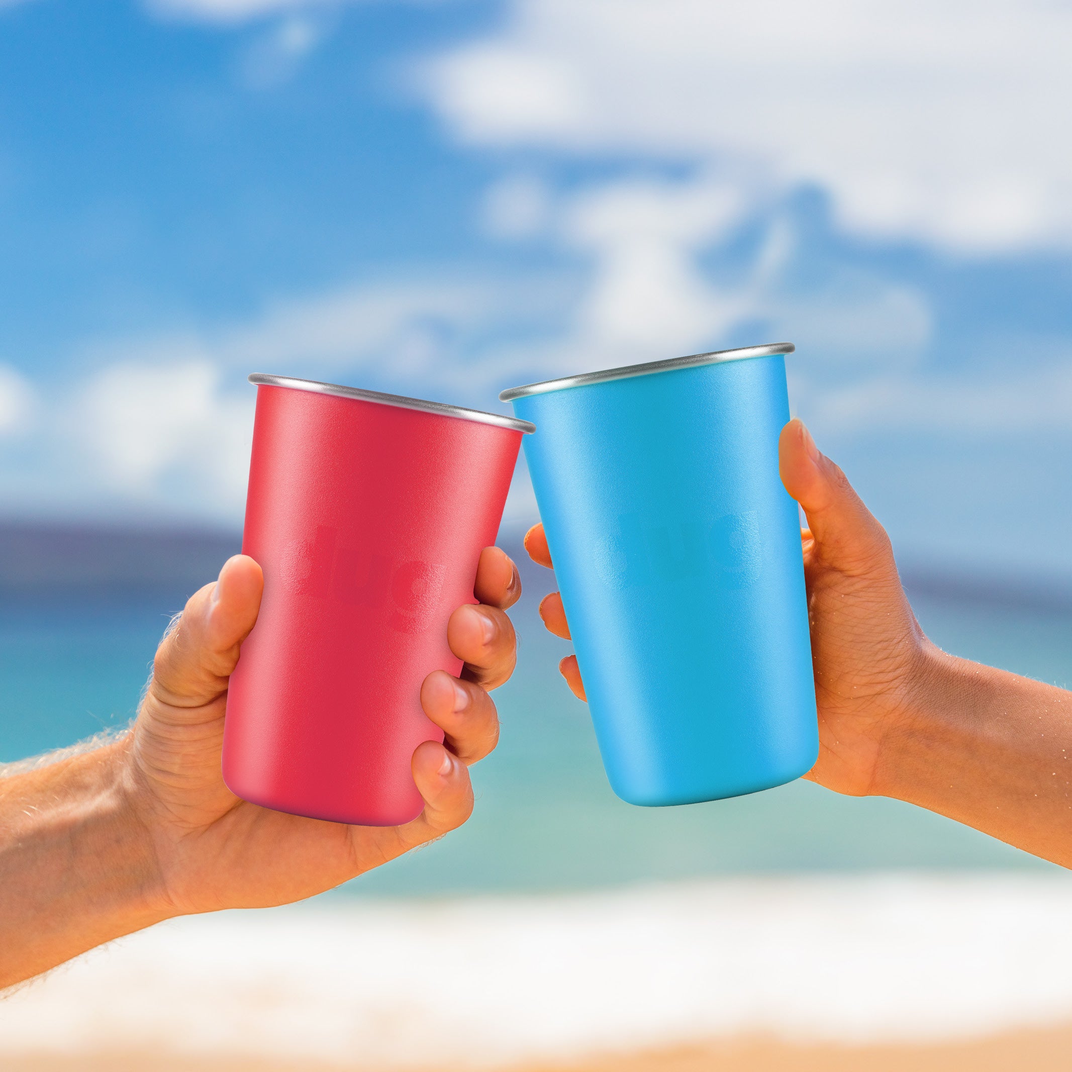 Eco-Friendly Reusable Cups - 4-Piece Set for Summer Drinks | Perfect for Iced Coffee, Smoothies, and Outdoor Picnics