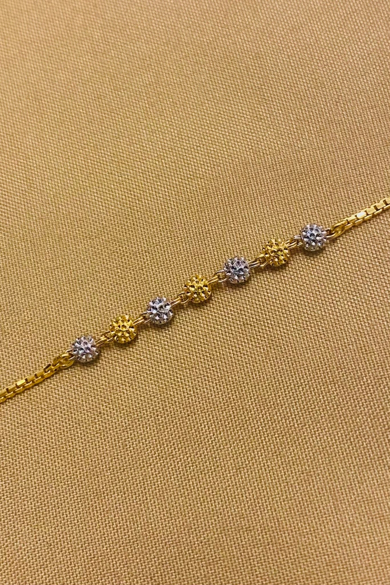 22KT Gold Designer Beaded Bracelet for Women - Elegant Handmade Jewelry Gift for Birthday, Anniversary & Special Occasions (D140) - Perfect for Parties, Weddings & Everyday Wear