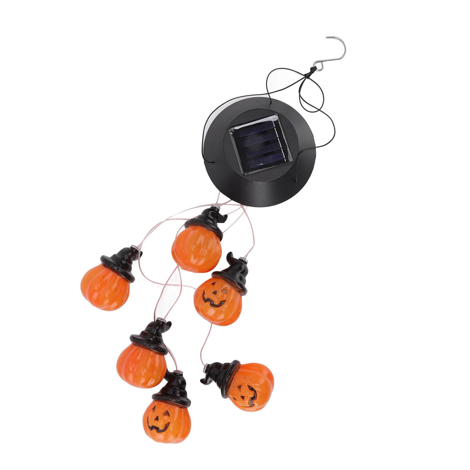 Uxsiya Halloween Pumpkin String Lights - Solar Powered Waterproof RGB Color Changing Fairy Lights for Outdoor Decor (6-8 Hours Runtime) | Perfect for Halloween Party, Garden, Patio & Yard Decorations