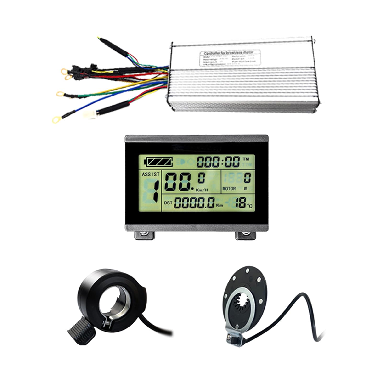 Brushless Motor Speed Controller for Electric Bicycles & Scooters - LCD Display, E-Bike Upgrade Kit | Perfect for Commuting, Off-Roading & DIY Modifications