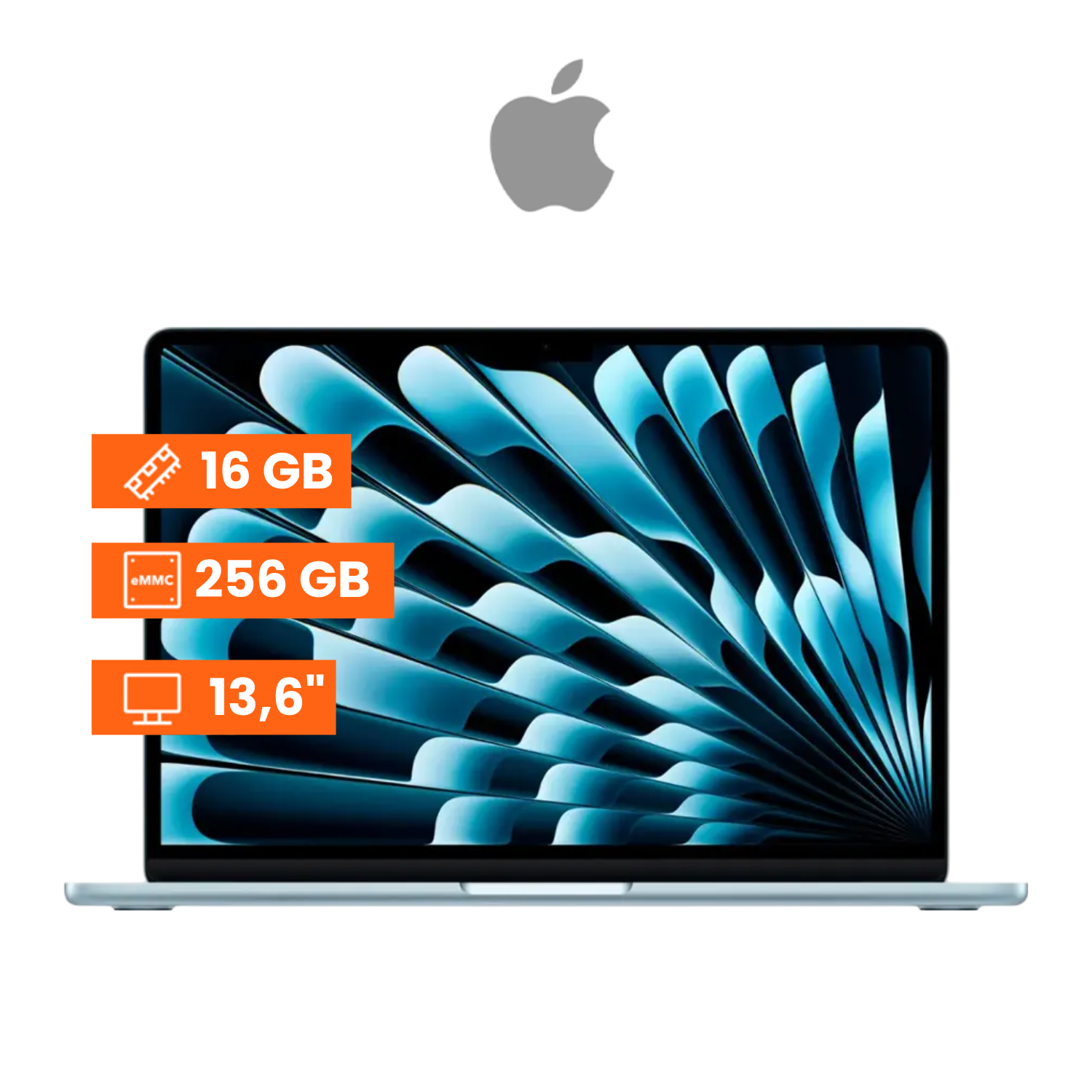Apple MacBook Air 13.6-inch with M4 Chip - 16GB RAM, 256GB SSD in Blue | Lightweight Laptop for Work, Travel & Student Use