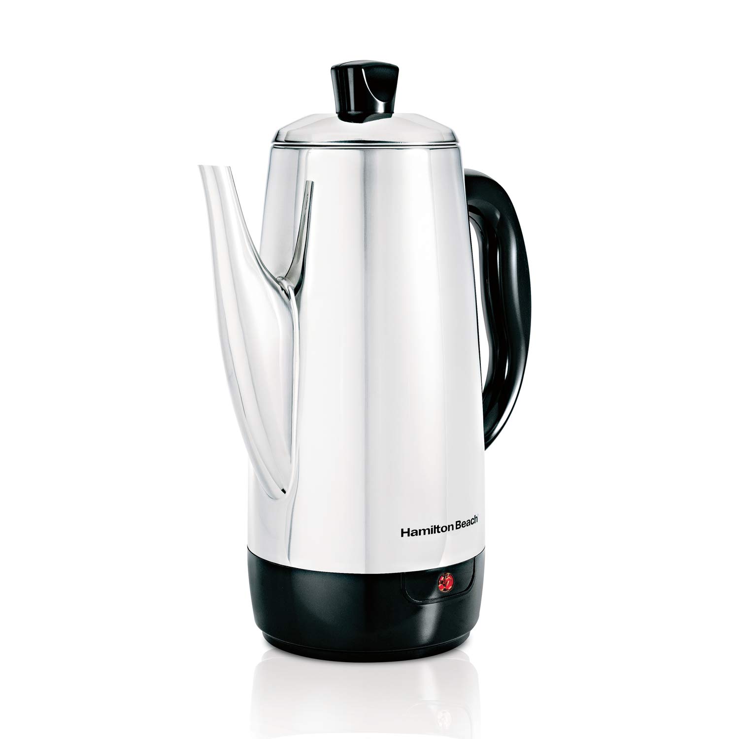 Hamilton Beach 12 Cup Electric Percolator Coffee Maker - Stainless Steel, Fast Brewing with Vintage Spout - Perfect for Home, Office & Camping Coffee Brewing