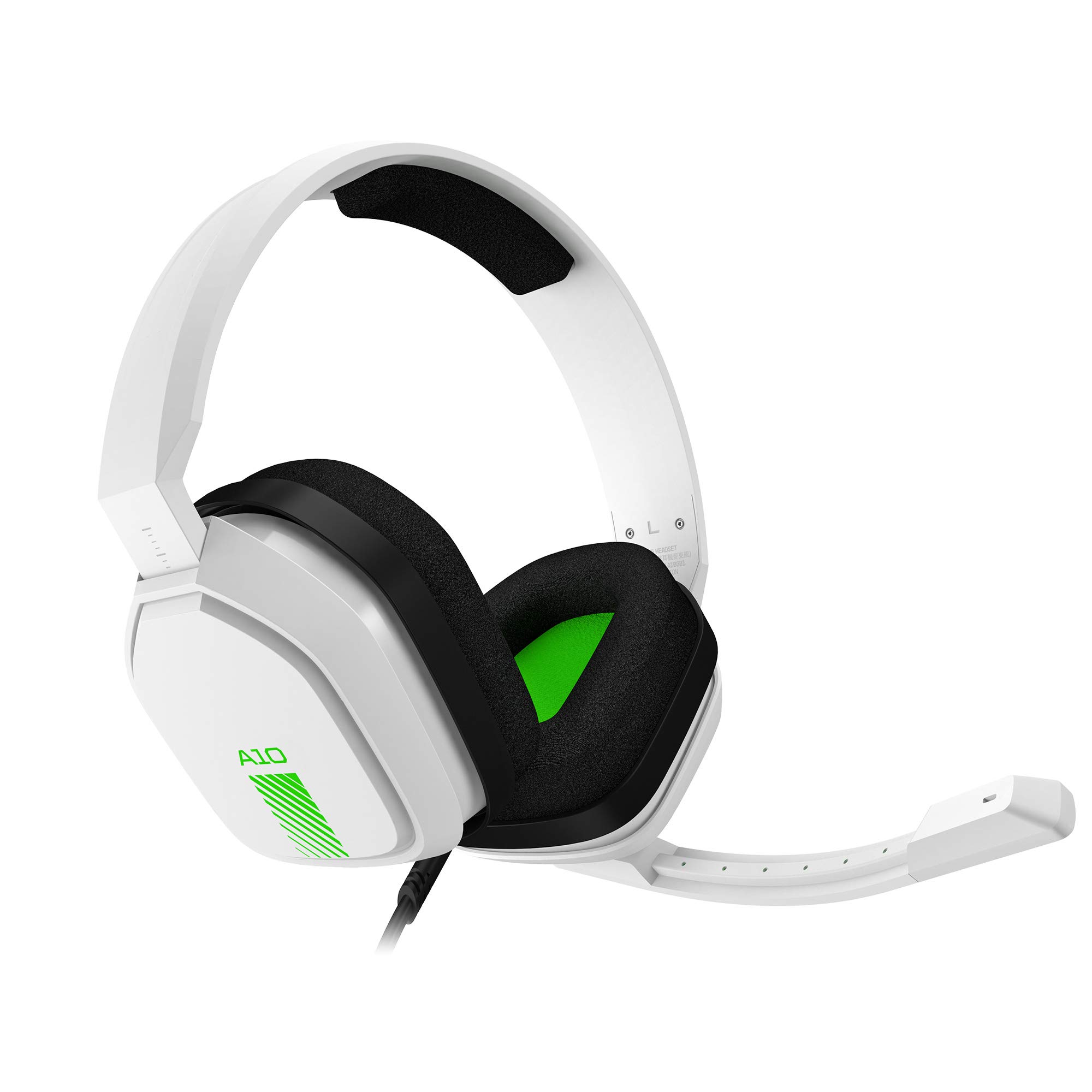 ASTRO Gaming A10 Wired Gaming Headset - Lightweight, Durable Headphones with 3.5mm Audio Jack for Xbox Series X|S, Xbox One, PS5, PS4, Nintendo Switch, PC & Mac (White/Green) - Perfect for Competitive Gaming & Long Sessions