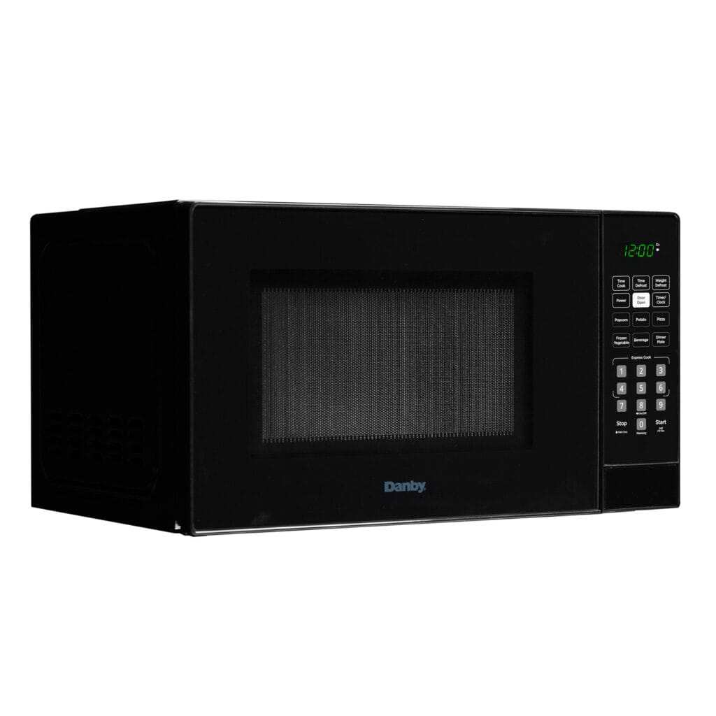 Danby DBMW0921BBB 0.9 cu. ft. Compact Countertop Microwave Oven - Black - Perfect for Small Kitchens, Dorms, and Office Spaces