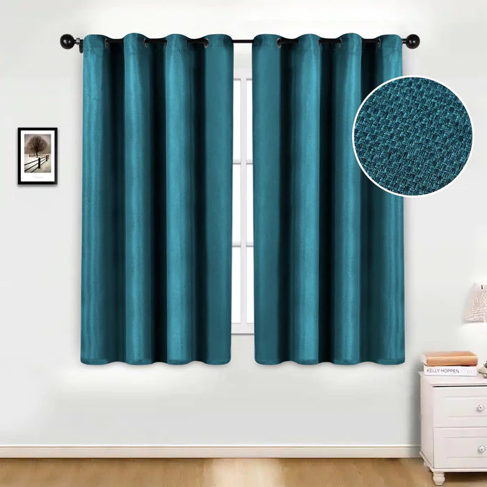 Blackout Curtains Set of 2 Panels - Jaxon Textured Room Darkening Window Drapes for Bedroom, Living Room & Home Theater (54x84 Inches)
