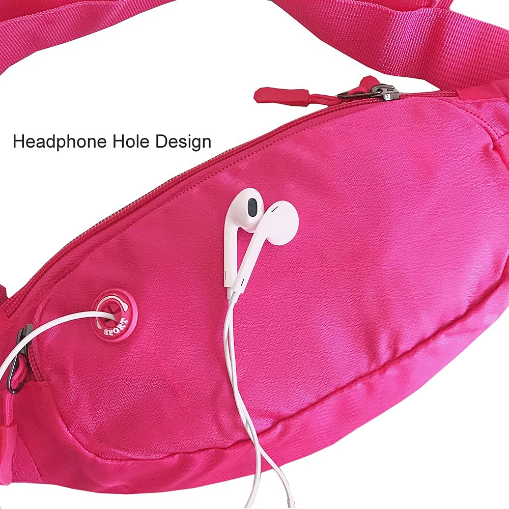 Waterproof Fanny Pack for Women & Men - Running, Hiking, Travel (Pink)