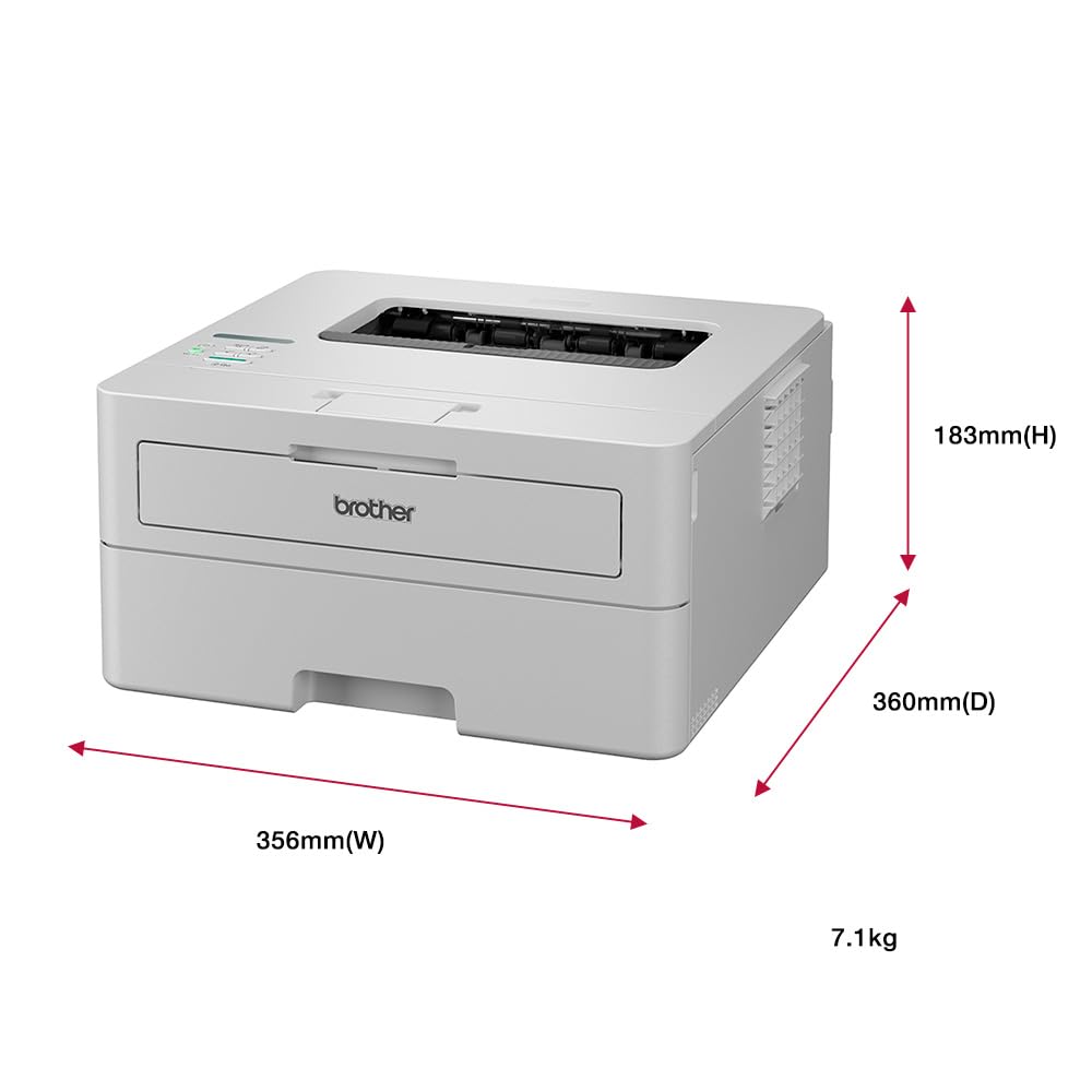 Brother HL-L2865DW Wireless Monochrome Laser Printer - Fast Printing, USB 2.0 & WiFi Connectivity - Compact A4 Printer for Home Office & Small Business Use