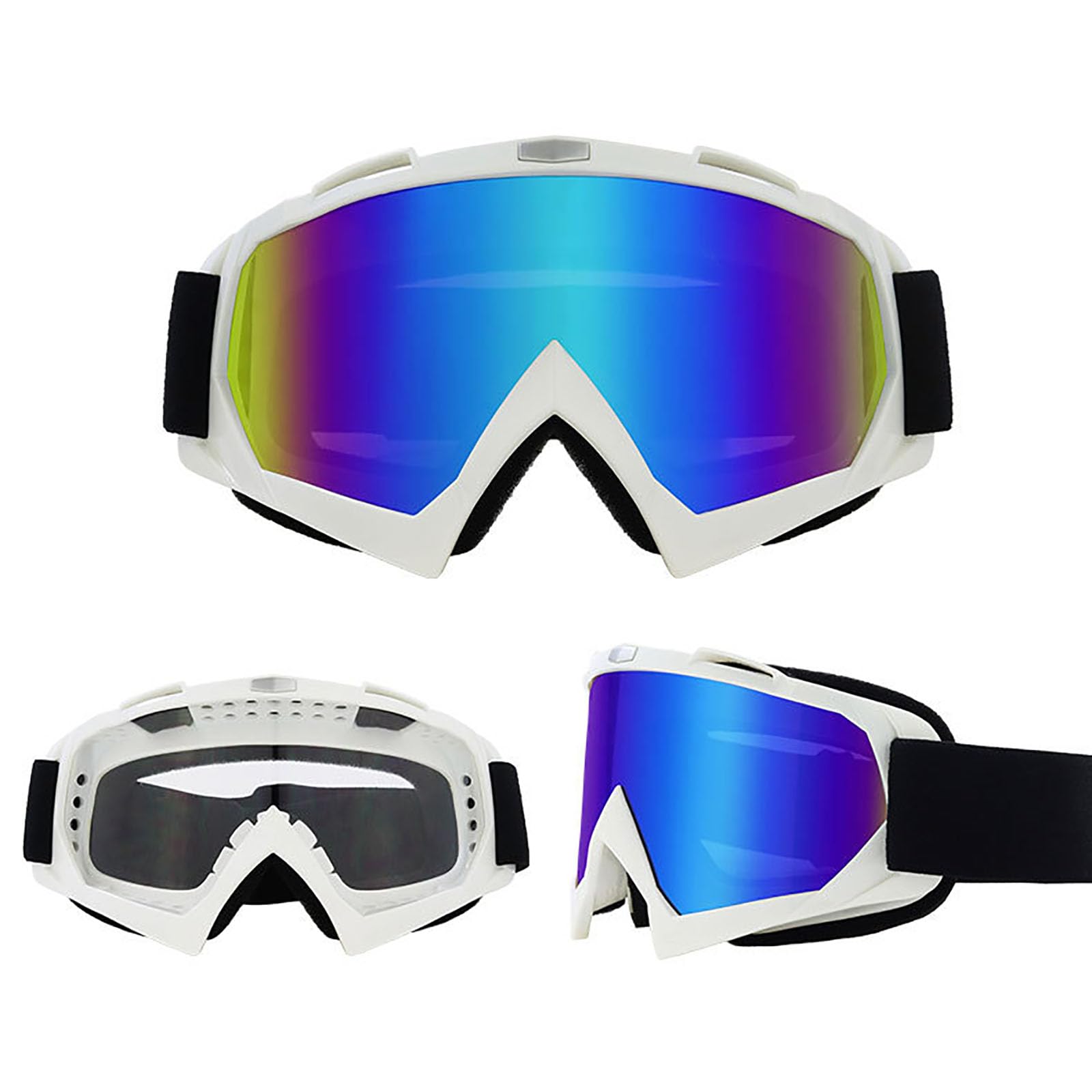 Best Dirt Bike Goggles with Balaclava Face Cover - Motocross & Offroad Riding Glasses for Men & Women - UV Protection Anti-Fog Lens for ATV, MX, Enduro & Adventure Motorcycle Riding