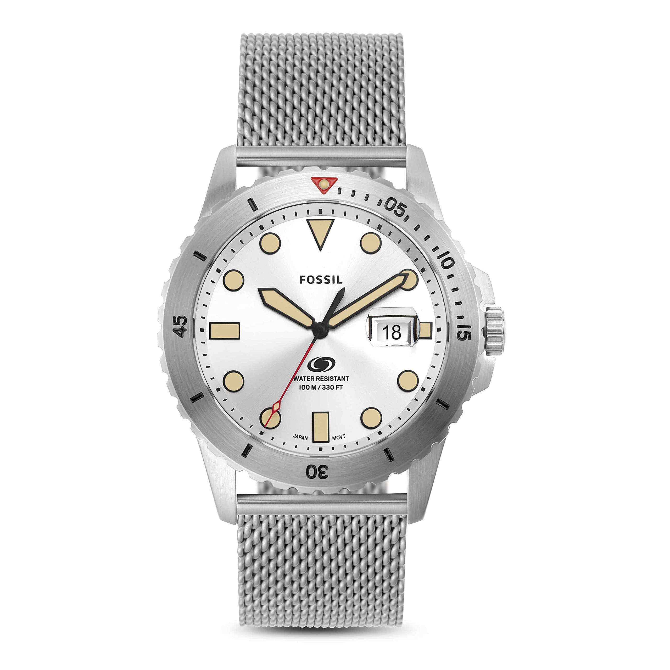 Fossil Men's Sports Watch - Stainless Steel, Silicone & Leather Band Options | Waterproof, Durable & Stylish for Running, Gym & Outdoor Activities