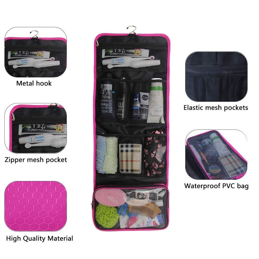 BLAPOXE Makeup Bag for Women - Waterproof Cosmetic Travel Organizer, Multi-Functional Toiletry Pouch for Makeup Brushes & Essentials | Perfect for Travel, Gym, Beach & Daily Use