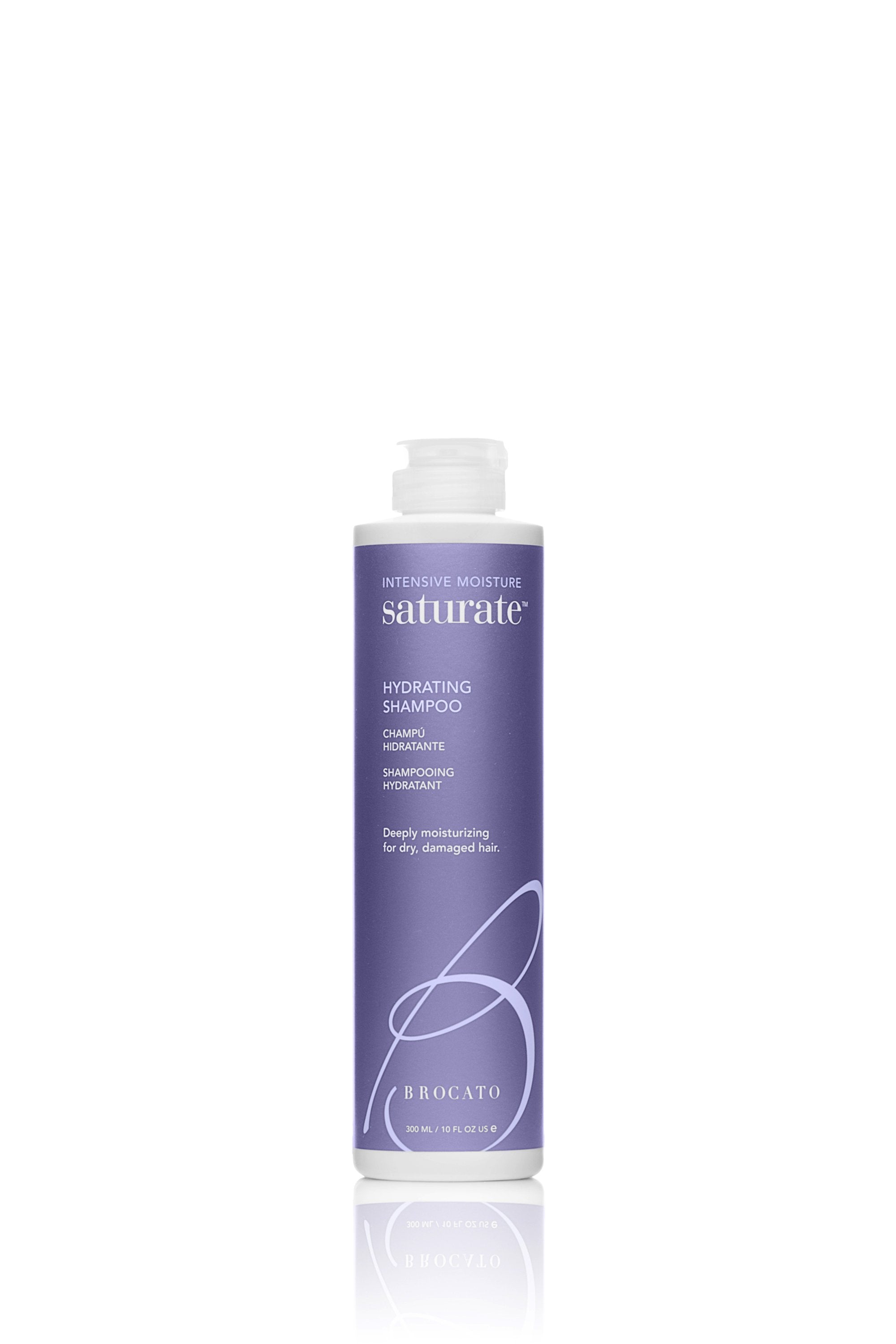 BROCATO SATURATE Moisturizing Shampoo for Dry Damaged Hair - 10 oz Hydrating Formula - Salon Quality Hair Care for Deep Conditioning & Frizz Control - Perfect for Daily Use & Color-Treated Hair