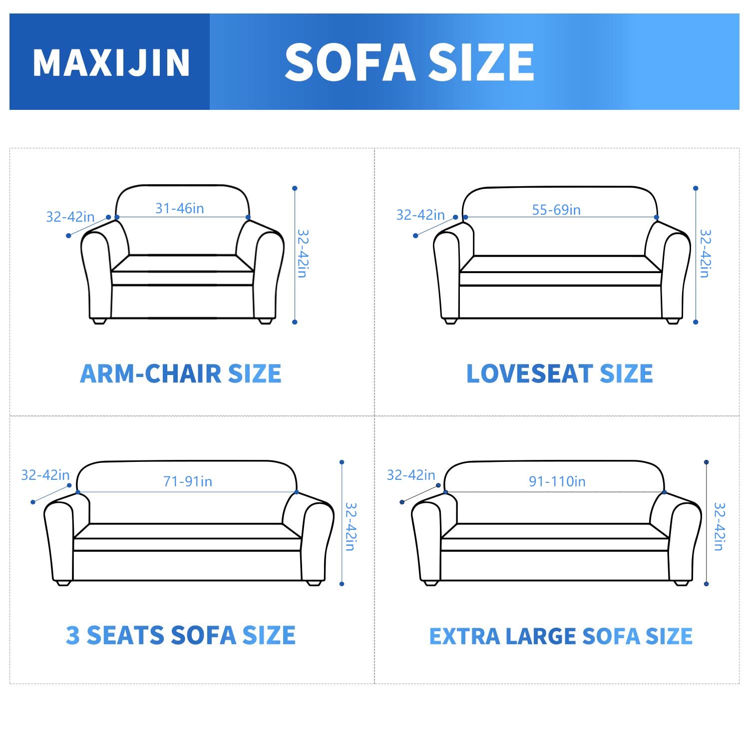 MAXIJIN Super Stretch Sofa Cover for 3 Cushion Couch - 1-Piece Universal Jacquard Spandex Furniture Protector - Pet Friendly Fitted Couch Cover (Extra Large, Wine Red) - Perfect for Living Room, Family Room & Pet Owners