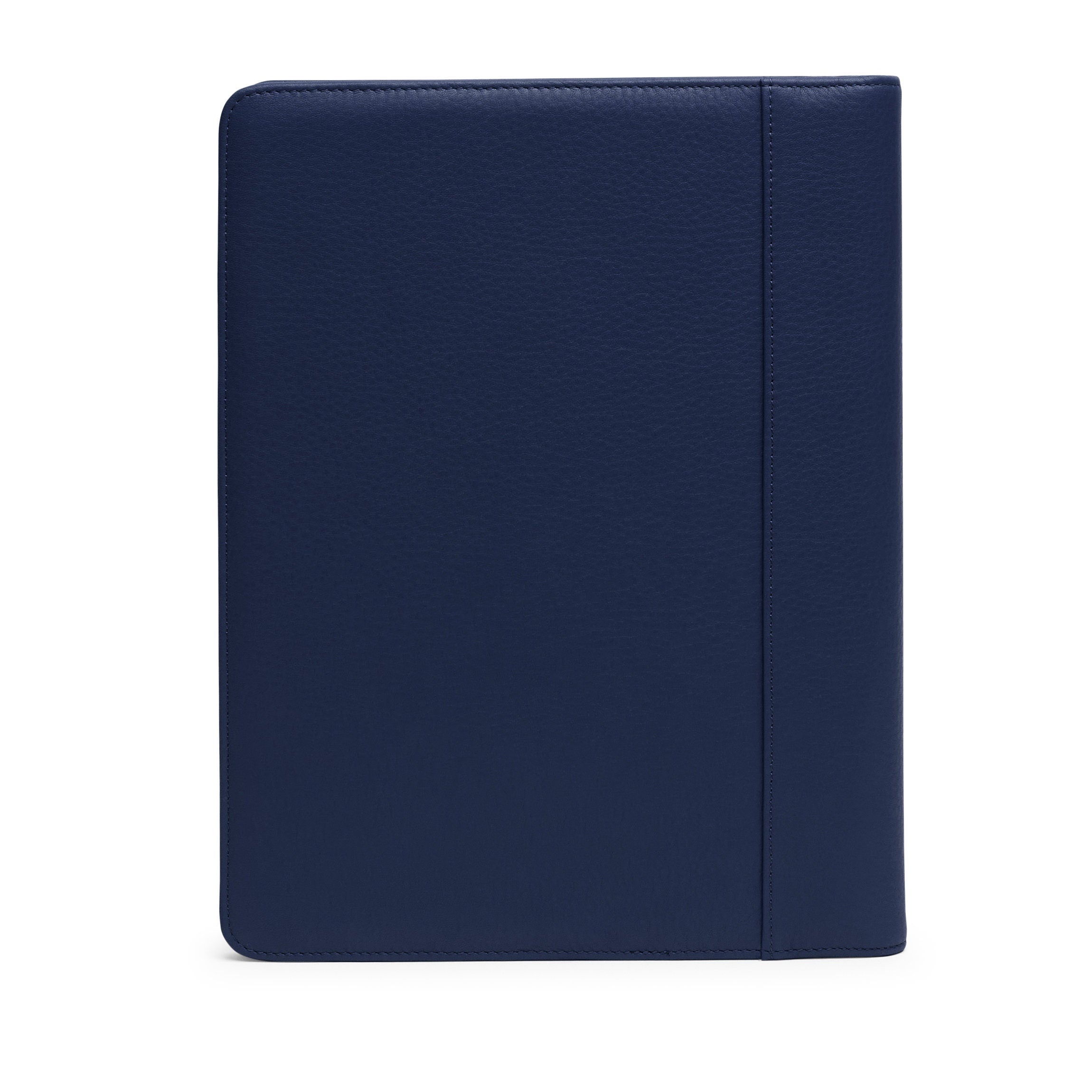 Premium Navy Blue Leather Folio Cover - Elegant Business Organizer for Laptops, Tablets & Documents | Perfect for Office, Travel & Professional Meetings