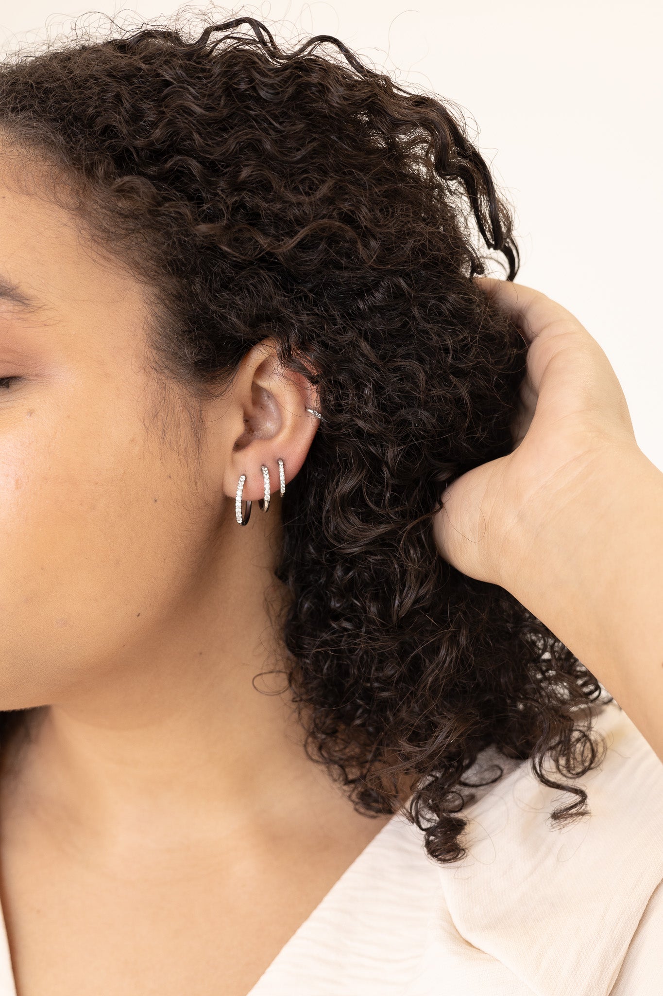 Mini Crystal Hoop Earrings - Sparkling Dainty Stud Earrings for Women | Perfect for Parties, Weddings & Everyday Wear