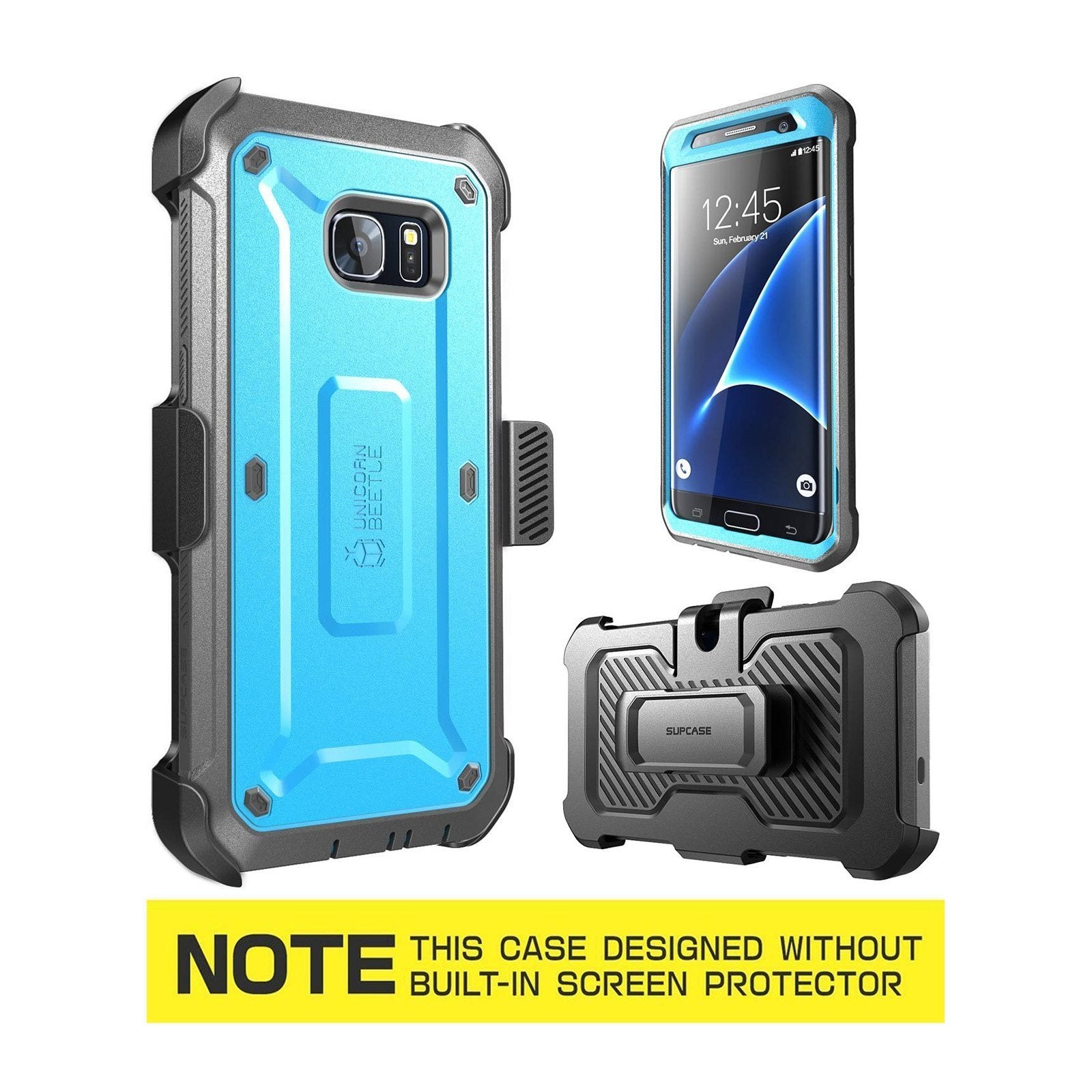 Samsung Galaxy S7 Edge Unicorn Beetle Pro Full Body Rugged Holster Case - Heavy Duty Protection with Kickstand & Belt Clip - Perfect for Outdoor, Work & Active Lifestyle (Blue)