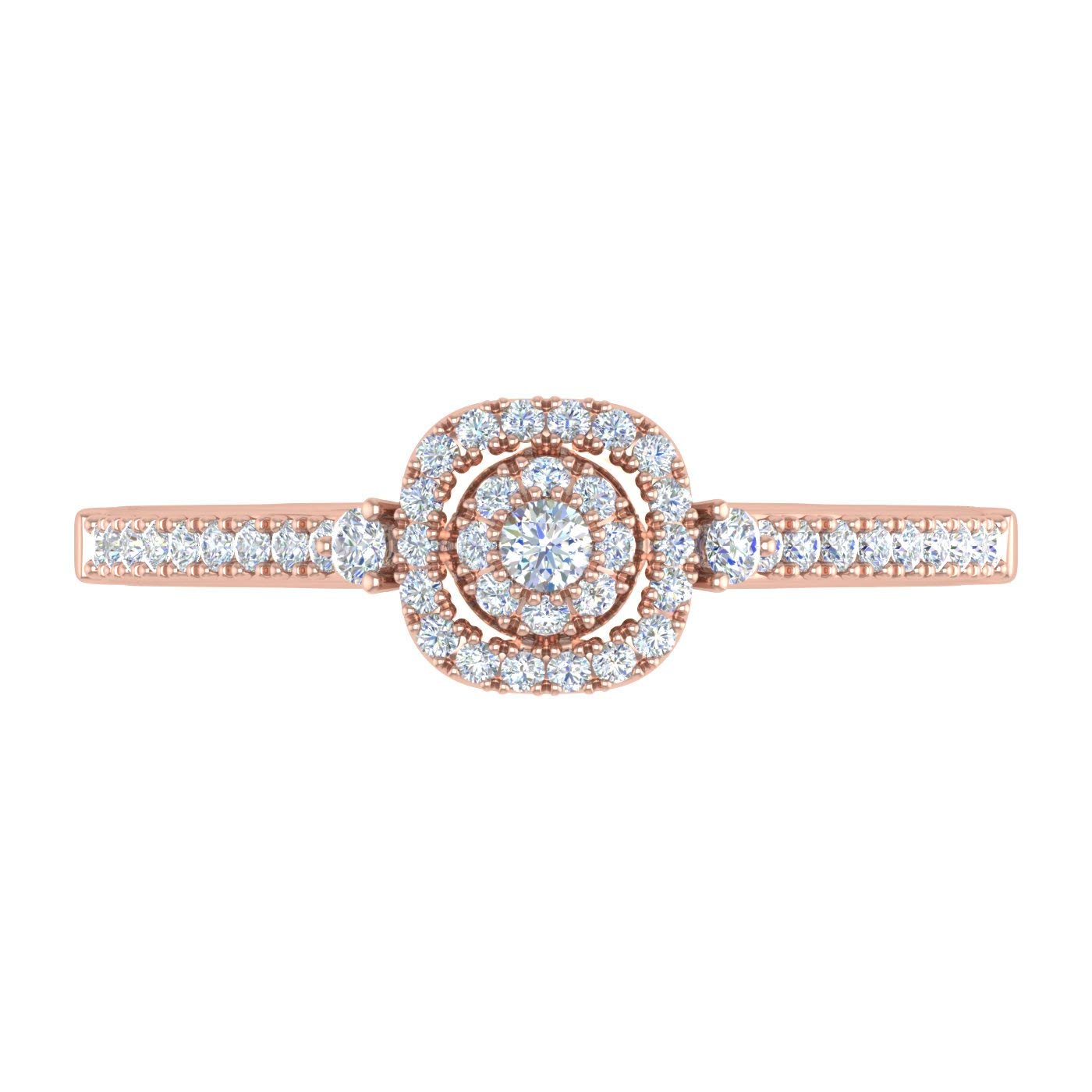 1/4 Carat Diamond Engagement Ring in 10K Solid Gold - IGI Certified for Women, Wedding Proposal, Anniversary Gift, Bridal Jewelry