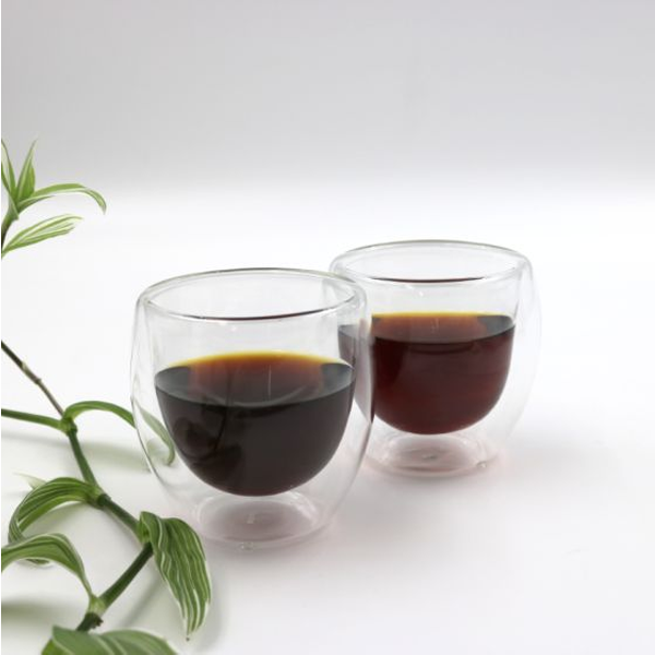 Premium Bruer Double Wall Insulated Glass Set - 12oz & 16oz Reusable Coffee Mugs with Lid - Perfect for Hot & Cold Drinks at Home, Office, or Travel