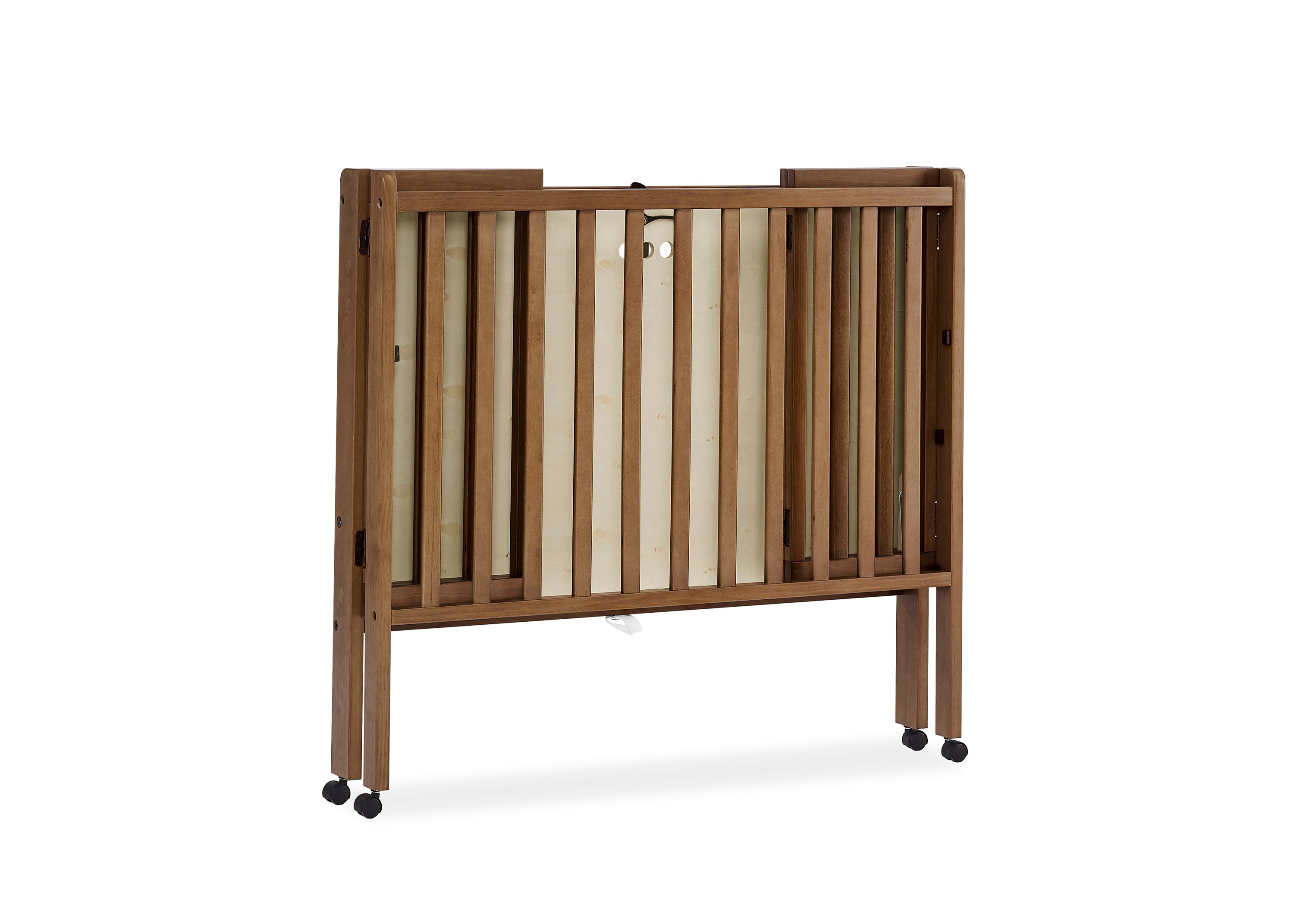 Lee Portable Folding Mini Crib with 1.5 Inch Mattress - Lightweight Travel Crib for Babies & Toddlers - Perfect for Home, Travel, and Daycare Use