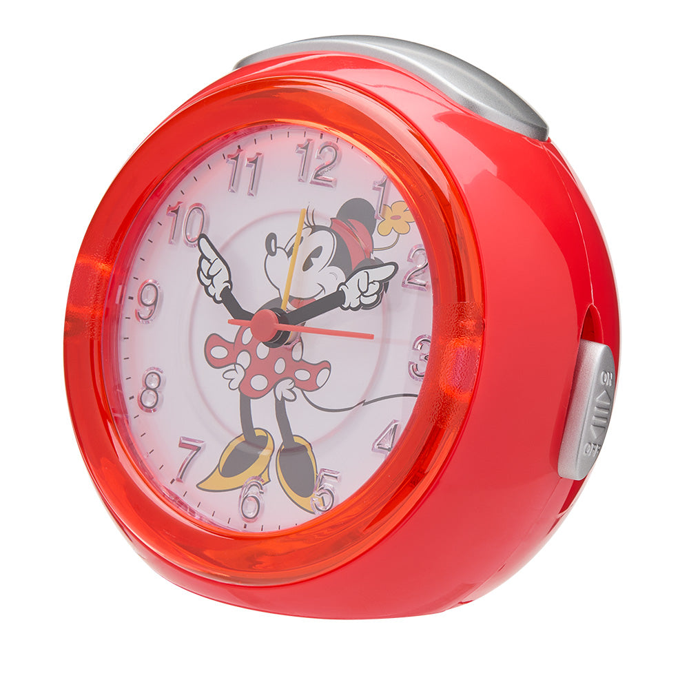 Disney TR87994 Minnie Mouse Alarm Clock for Kids - Cute Bedroom Decor & Morning Wake-Up with Light & Sound - Perfect for Girls' Room, Nursery, or Gift