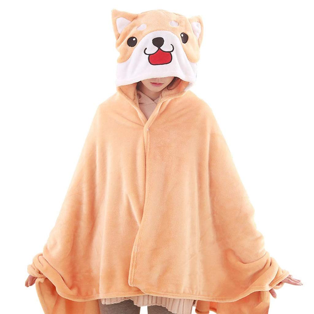 Super Soft Warm Wearable Hoodie Blanket with Pockets - Oversized Hooded Sweatshirt for Boys & Girls Age 7-14 | Cozy Lounge Wear for Home, Camping & Outdoor Activities (Color: Blue)