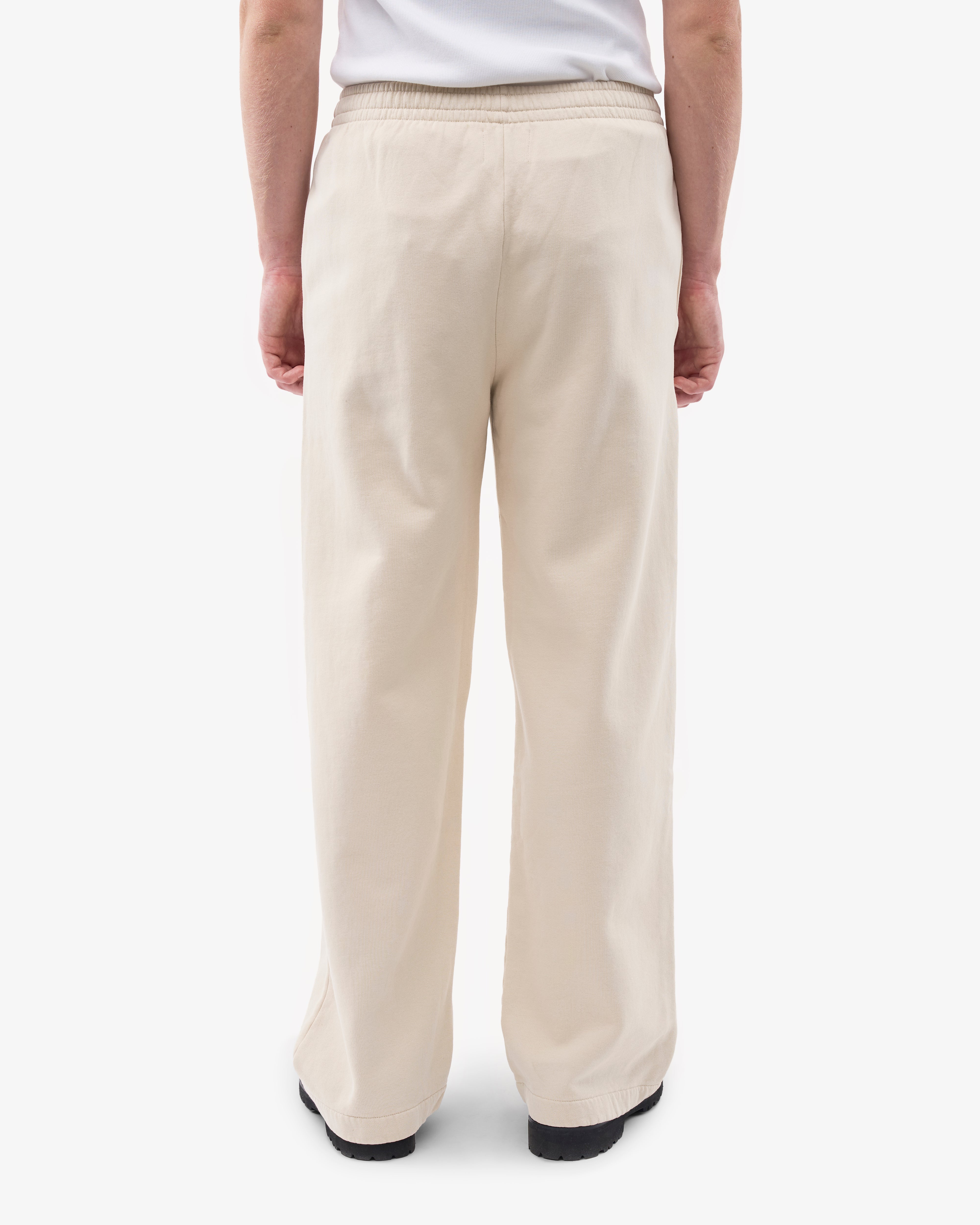 Organic Straight Leg Sweatpants for Women - Soft Ivory White Cotton Joggers | Lounge, Yoga & Casual Wear