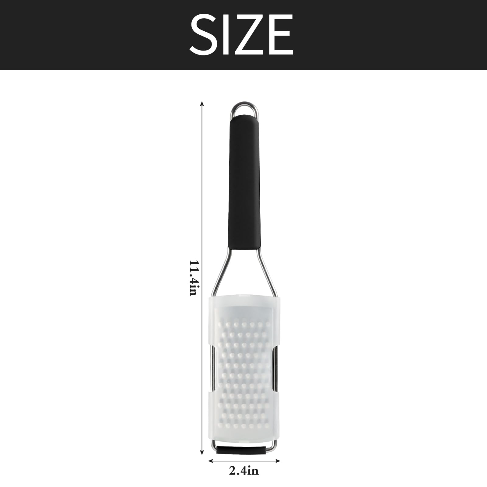 Premium Stainless Steel Cheese Grater & Zester - Multi-Purpose Kitchen Tool for Parmesan, Lemon, Garlic, Nutmeg, Chocolate & Vegetables | Perfect for Baking, Cooking & Garnishing Dishes