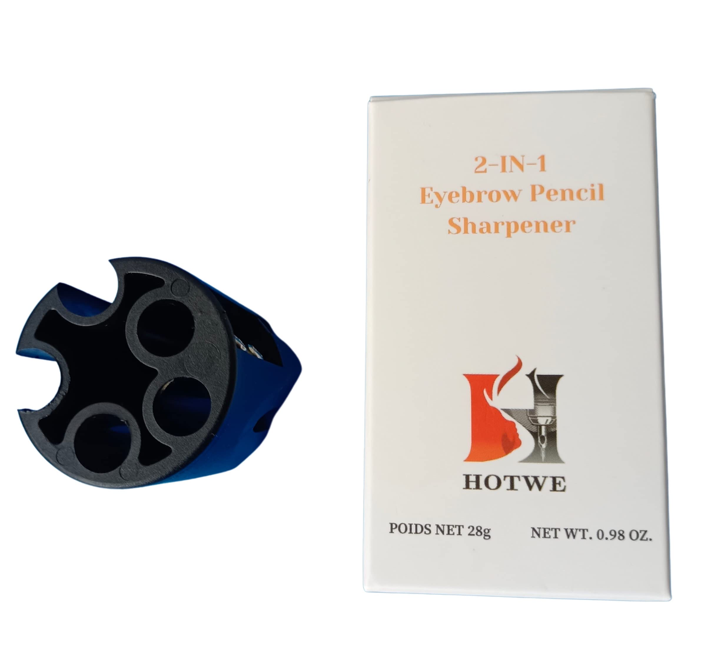 2-in-1 Eyebrow Pencil Sharpener for Wooden & Soft Pencils - Perfect for Makeup Kits