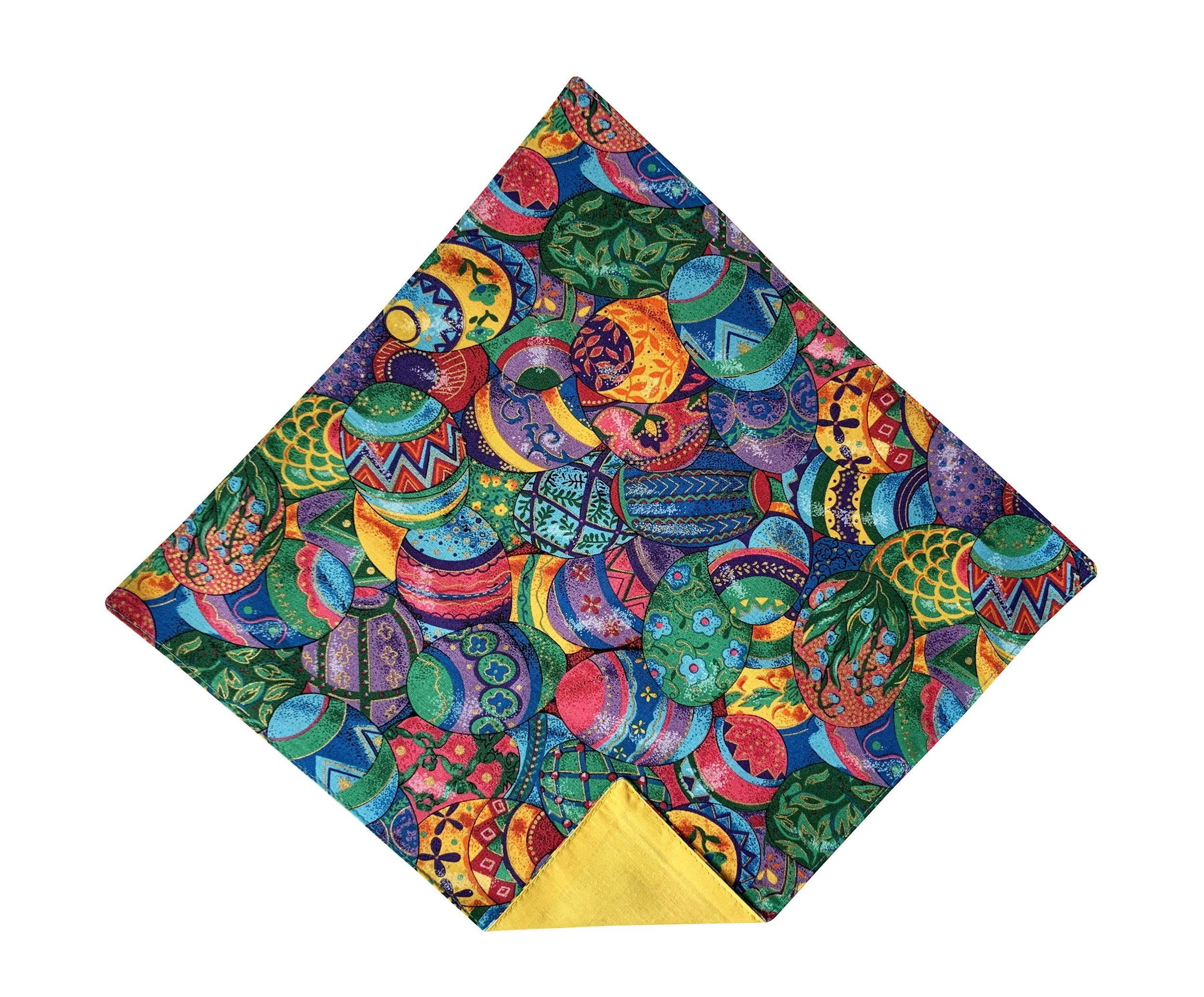 Easter Egg Pattern Pocket Square for Men - Stylish Holiday Handkerchief - Perfect for Weddings, Parties & Formal Events