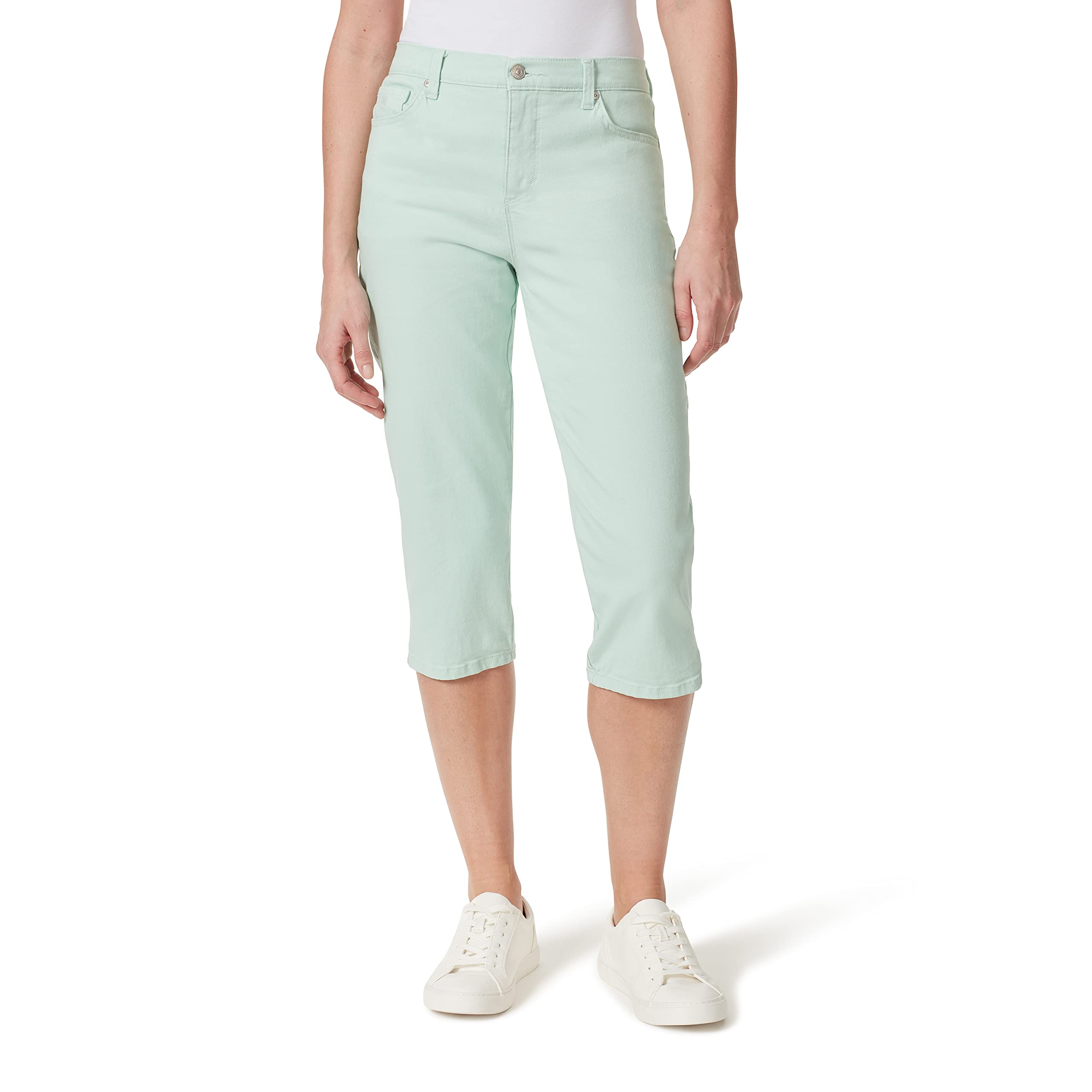 Gloria Vanderbilt Women's Amanda Capri Jean Petite - Classic Stretch Denim Shorts for Summer, Casual Wear & Outfits