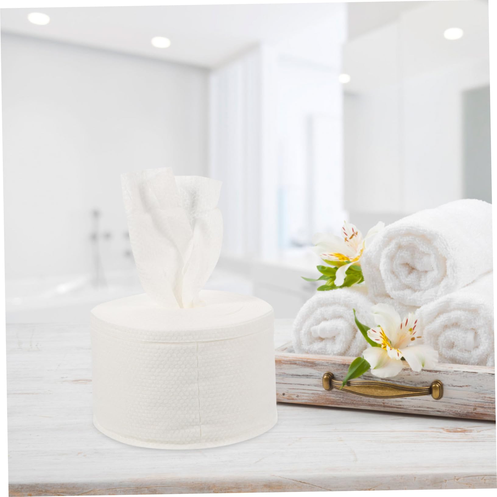 Premium Disposable Facial Towels for Makeup Removal & Skin Care - Thickened Non-Woven Beauty Wipes (1 Roll, Blank Packaging) - Ideal for Travel, Gym & Daily Cleansing Routine