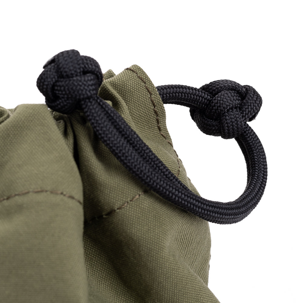 Artisan & Artist ACAMLP 120 Premium Fabric & Leather Lens Pouch for DSLR Cameras - Small Size, Khaki/Black - Perfect for Travel & Photography Gear Protection