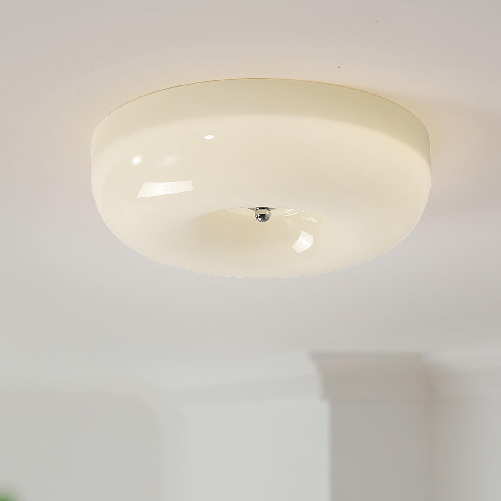 Cream Pudding Ceiling Lamp - Modern LED Bedside Light for Nursery, Bedroom & Living Room | Soft Warm White Lighting for Cozy Ambience