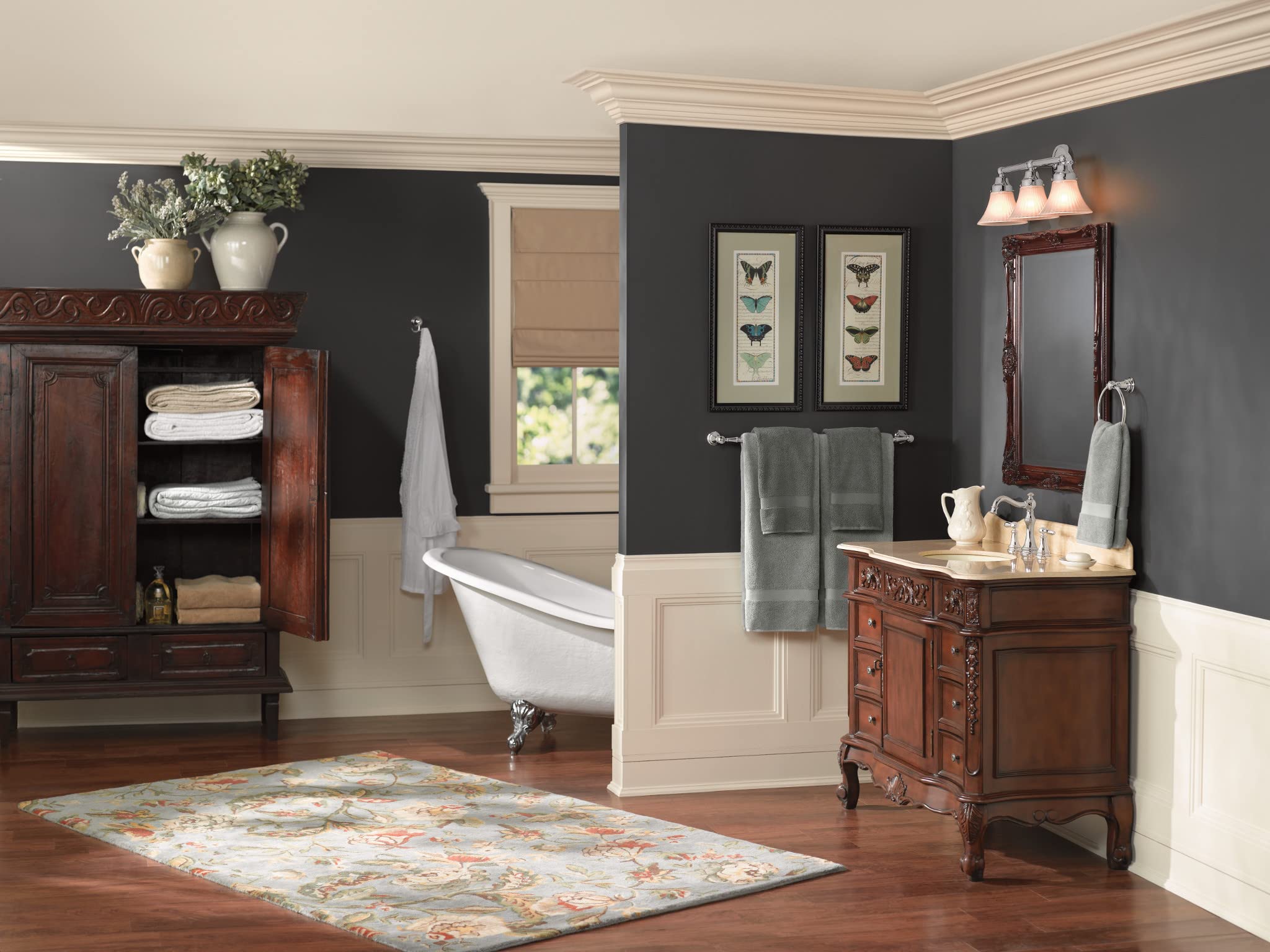 Moen YB8403ORB Weymouth Double Robe Hook, Oil Rubbed Bronze - Elegant Bathroom & Bedroom Wall Hooks for Towels, Robes & Clothes Organization